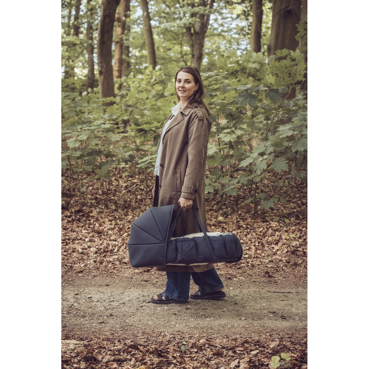 Sebra Blue Olive Huva For 3-In-1 Baby Nest