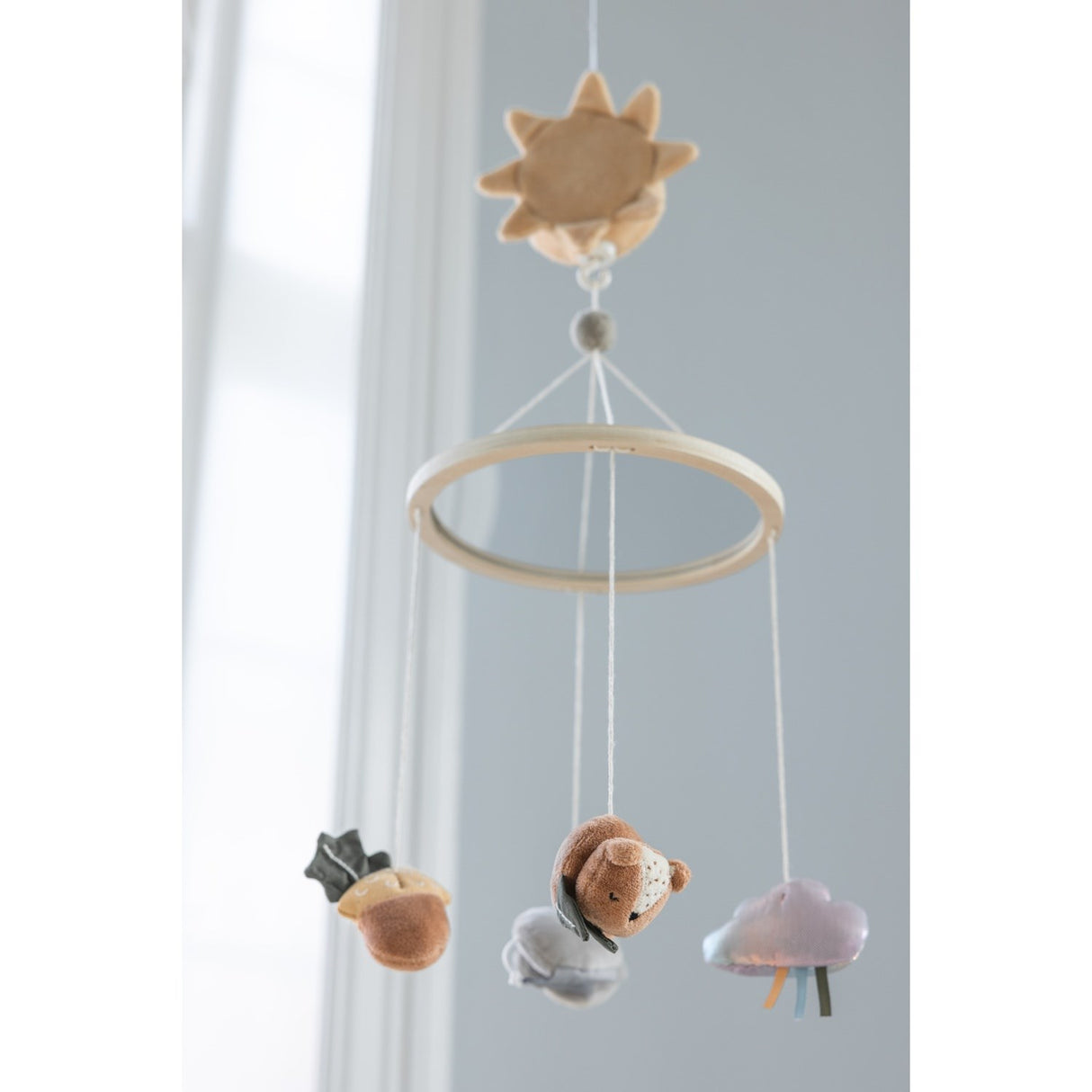 Sebra Woodland Baby Musical Spegel Mobil
