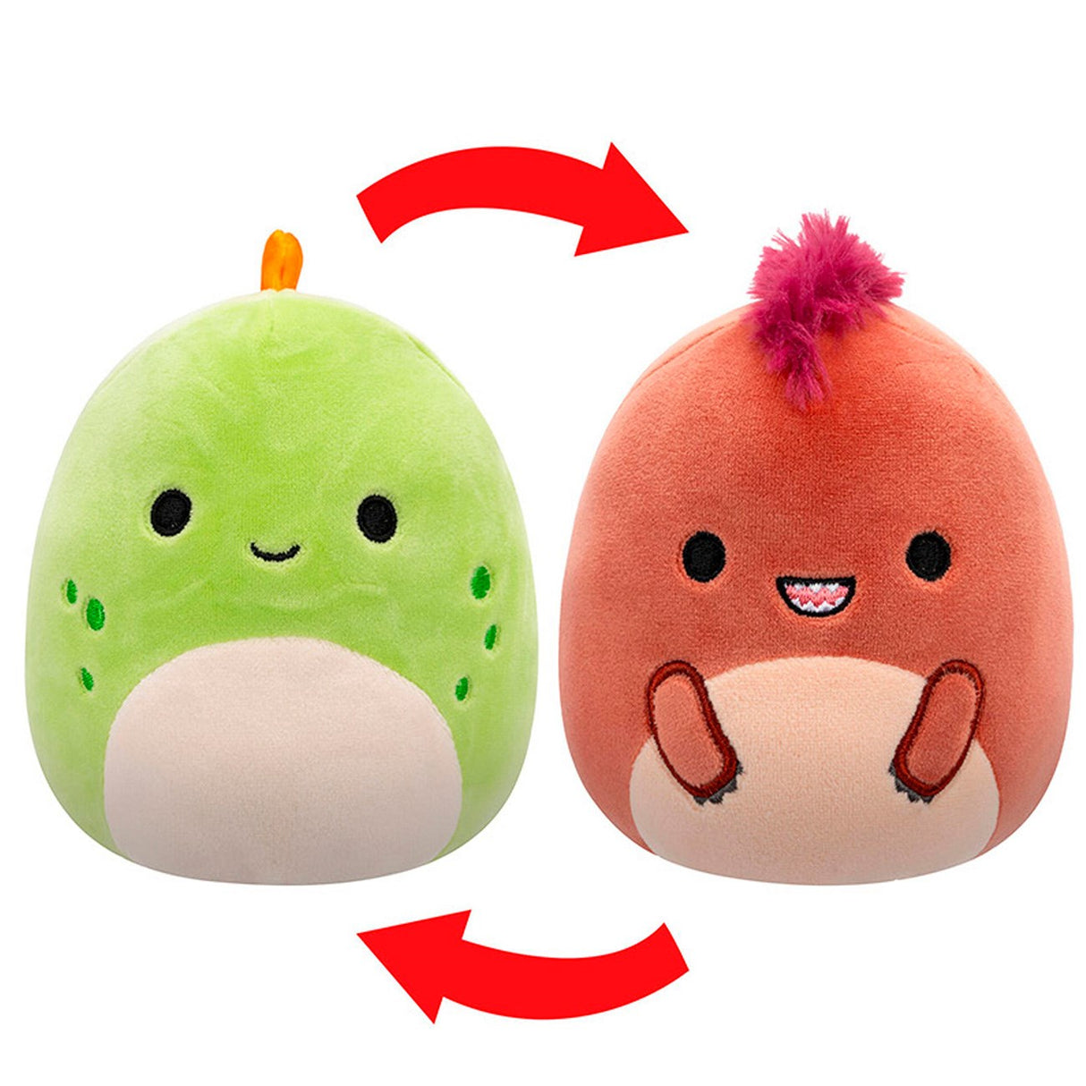 Squishmallows Seanster Velociraptor/Kelly Stegosaurus