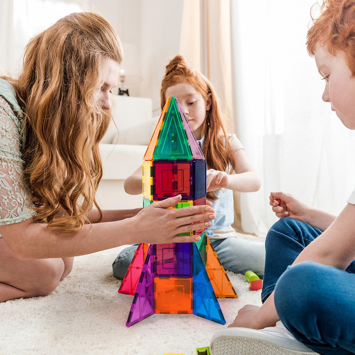 Picasso Tiles Picasso Tiles Rocket Booster Magnetic Tiles set 32pcs