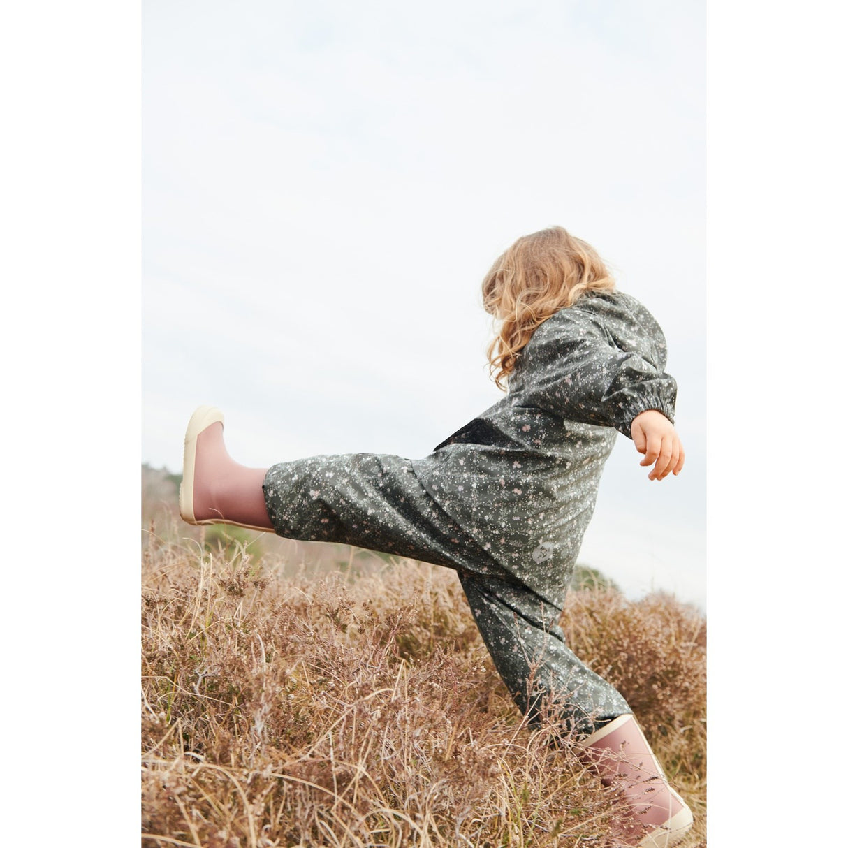 Wheat Forest Lake Checked Flowers Regnkläder Olo Byxor