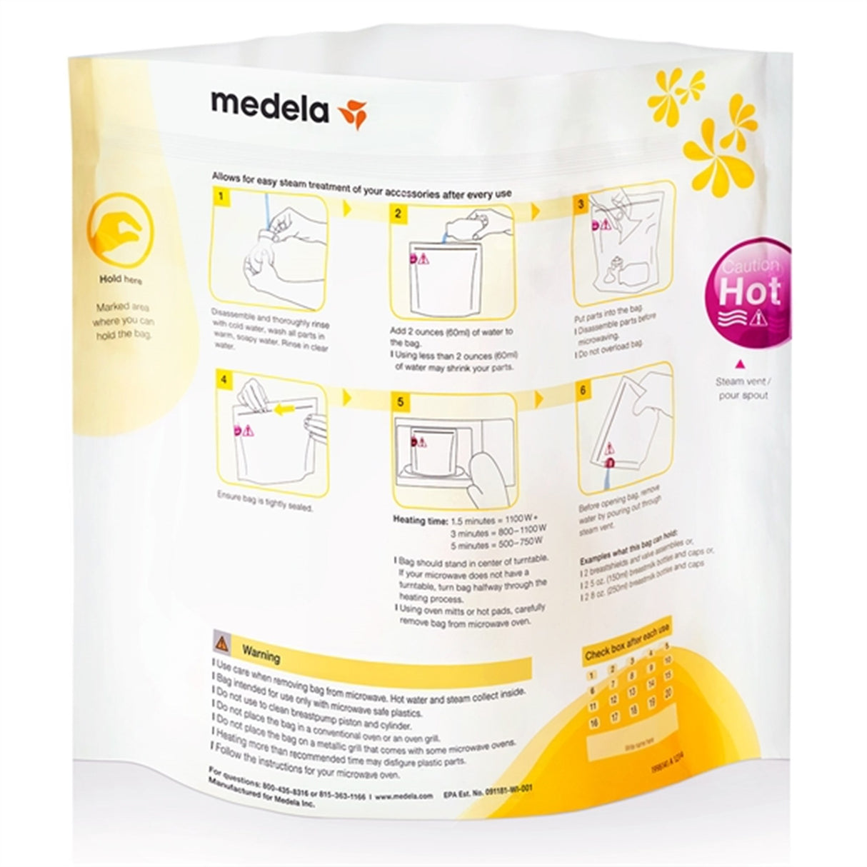 medela Quick Clean Påsar För Mikrovågsugn, 5 st.