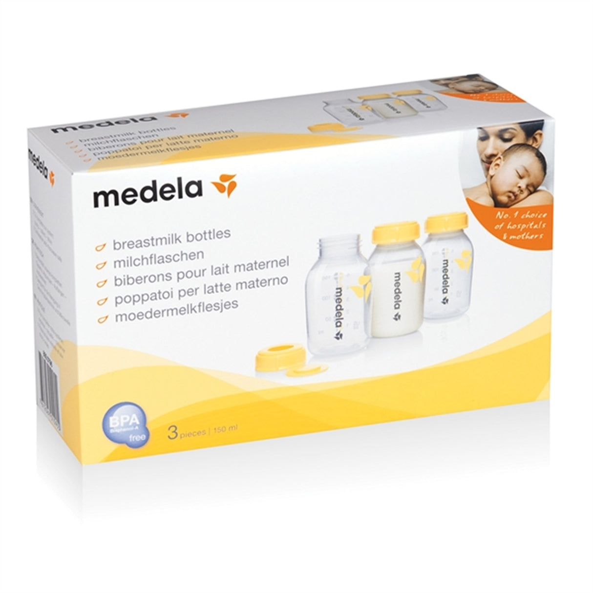 medela Flaskor För Bröstmjölk 150 ml, 3-pack