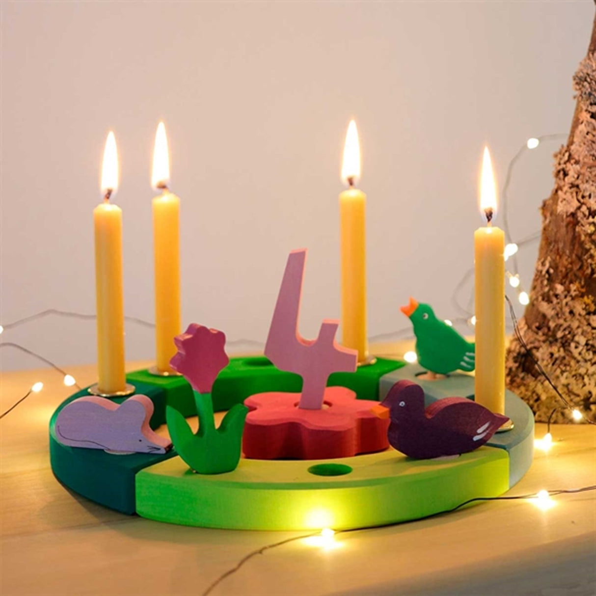 GRIMM´S Lille Fødselsdagsring Green Turquoise