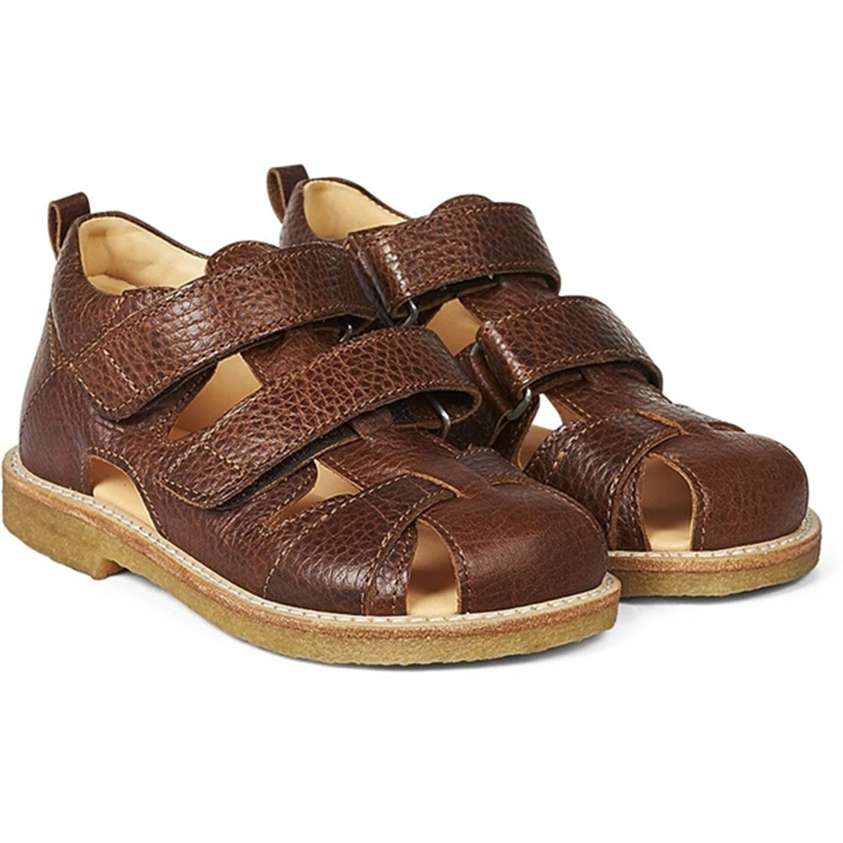 Angulus Sandal M. Kardborreband Mellan Brun