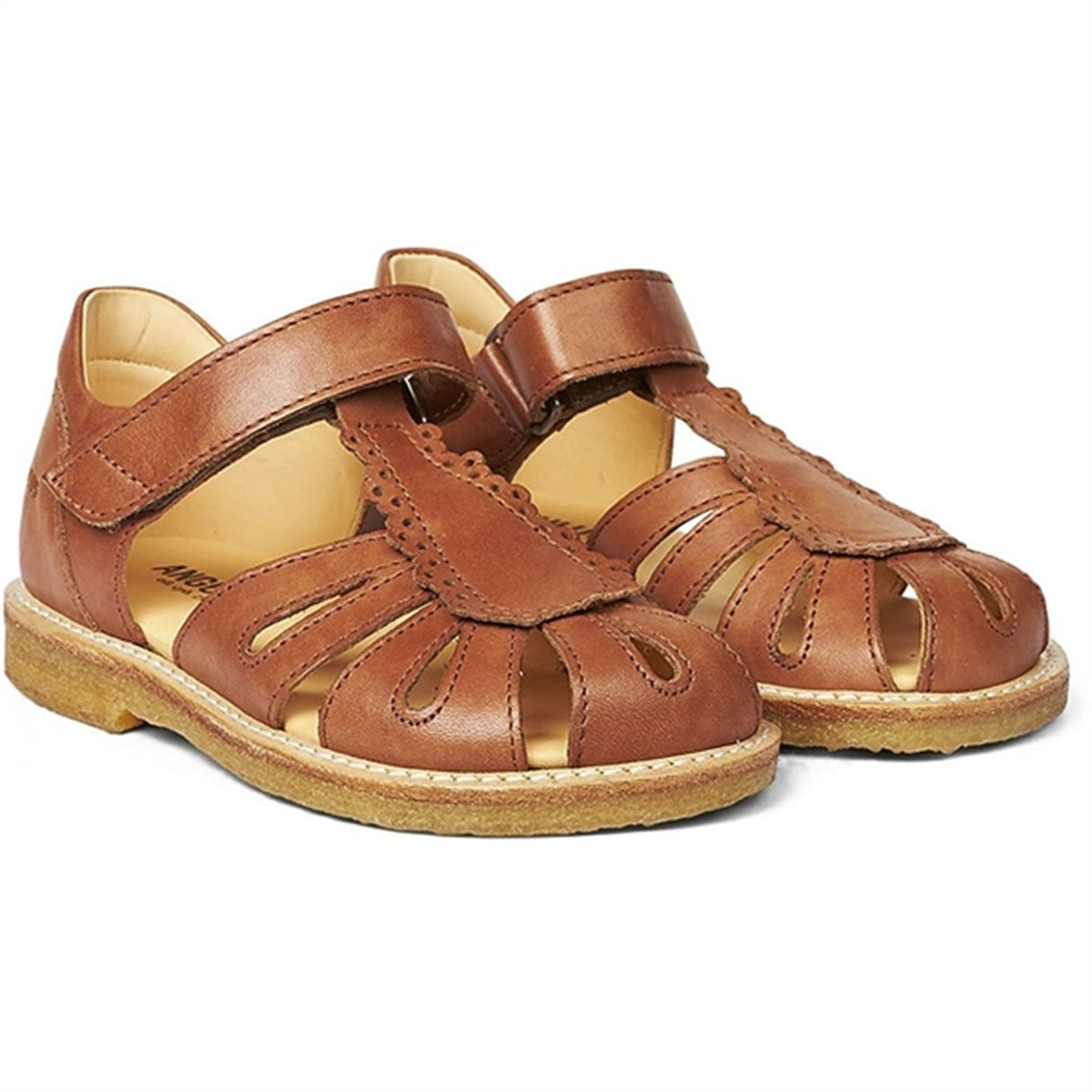 Angulus Sandal M. Kardborreband Tan