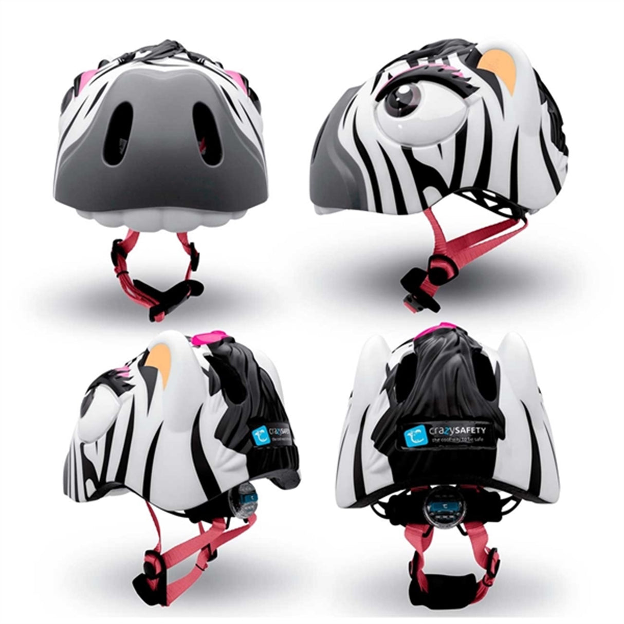 Crazy Safety Zebra Cykelhjälm Black/White