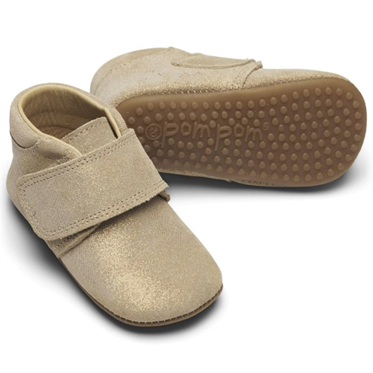 Pom Pom Futter Velcro Gold Glitter