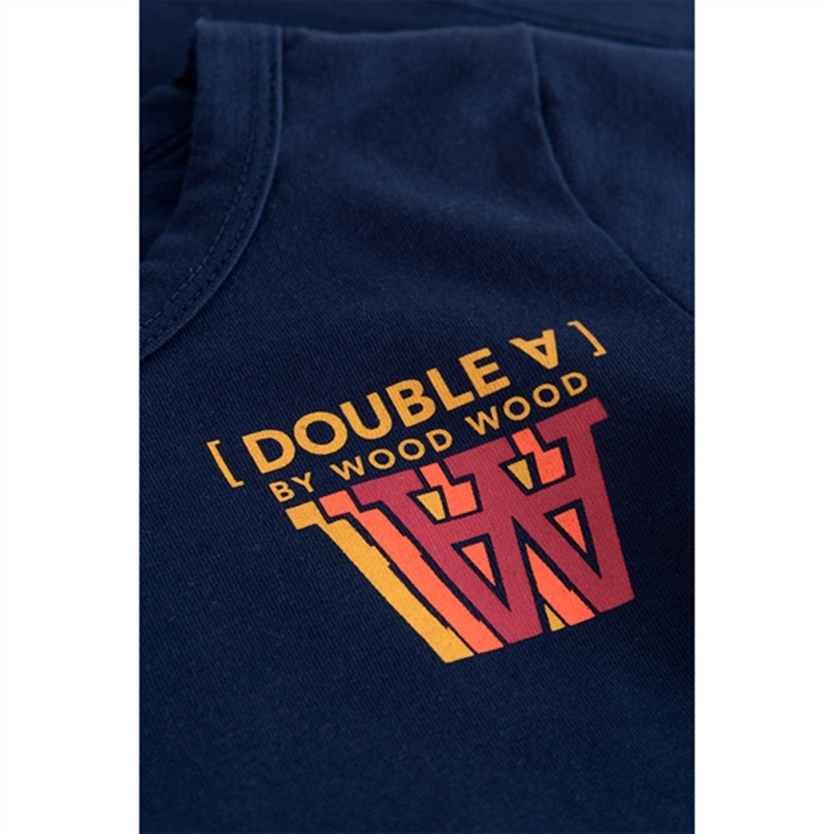 Wood Wood Navy Kim Stackes Logo Tröja