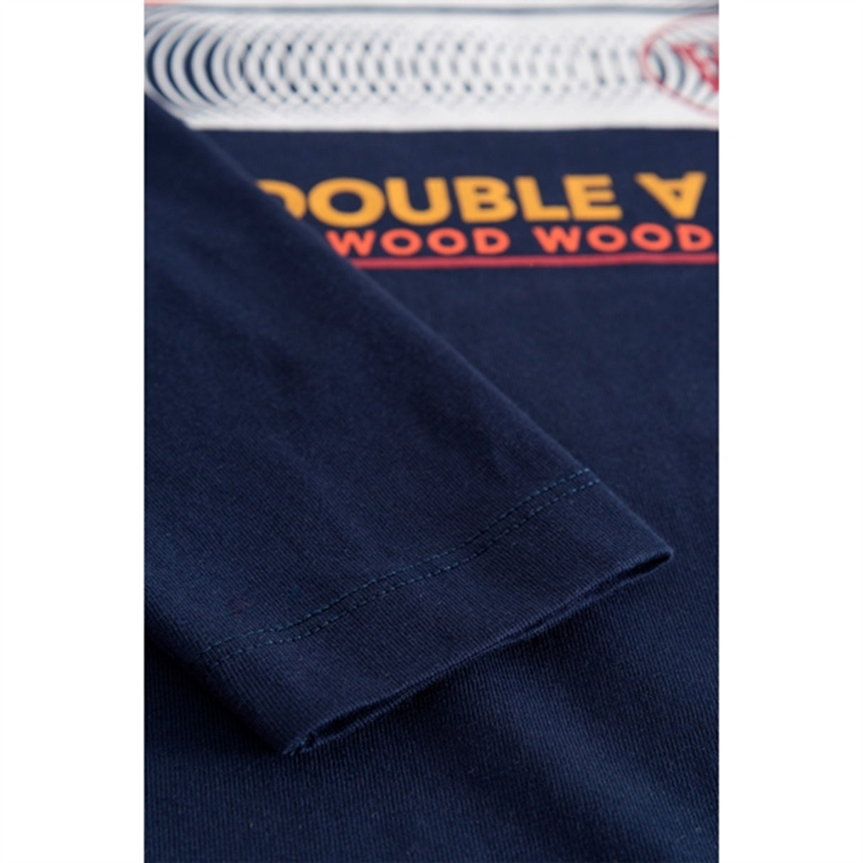 Wood Wood Navy Kim Stackes Logo Tröja