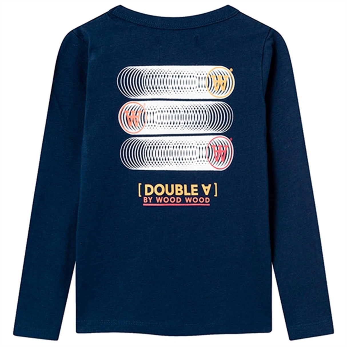 Wood Wood Navy Kim Stackes Logo Tröja