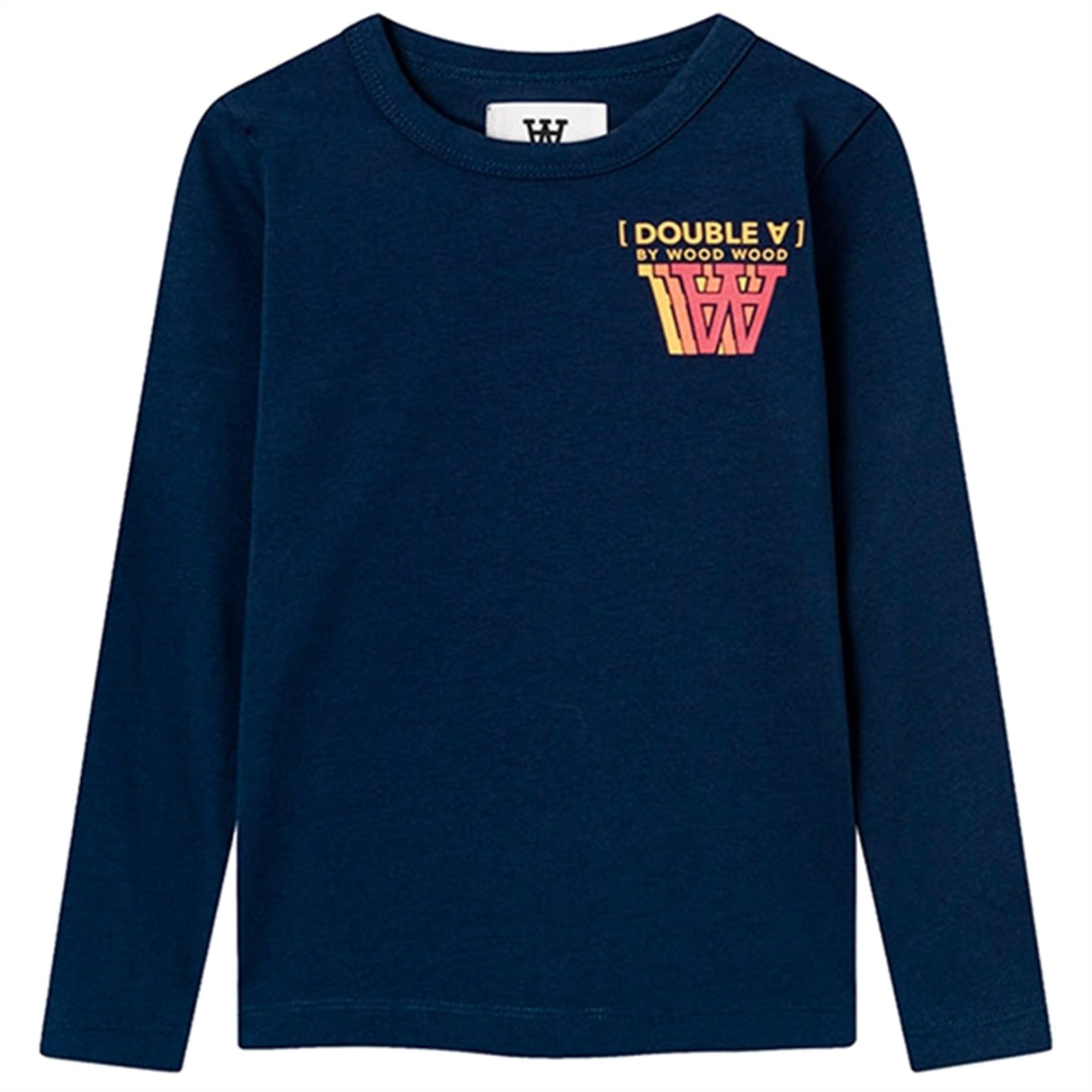 Wood Wood Navy Kim Stackes Logo Tröja