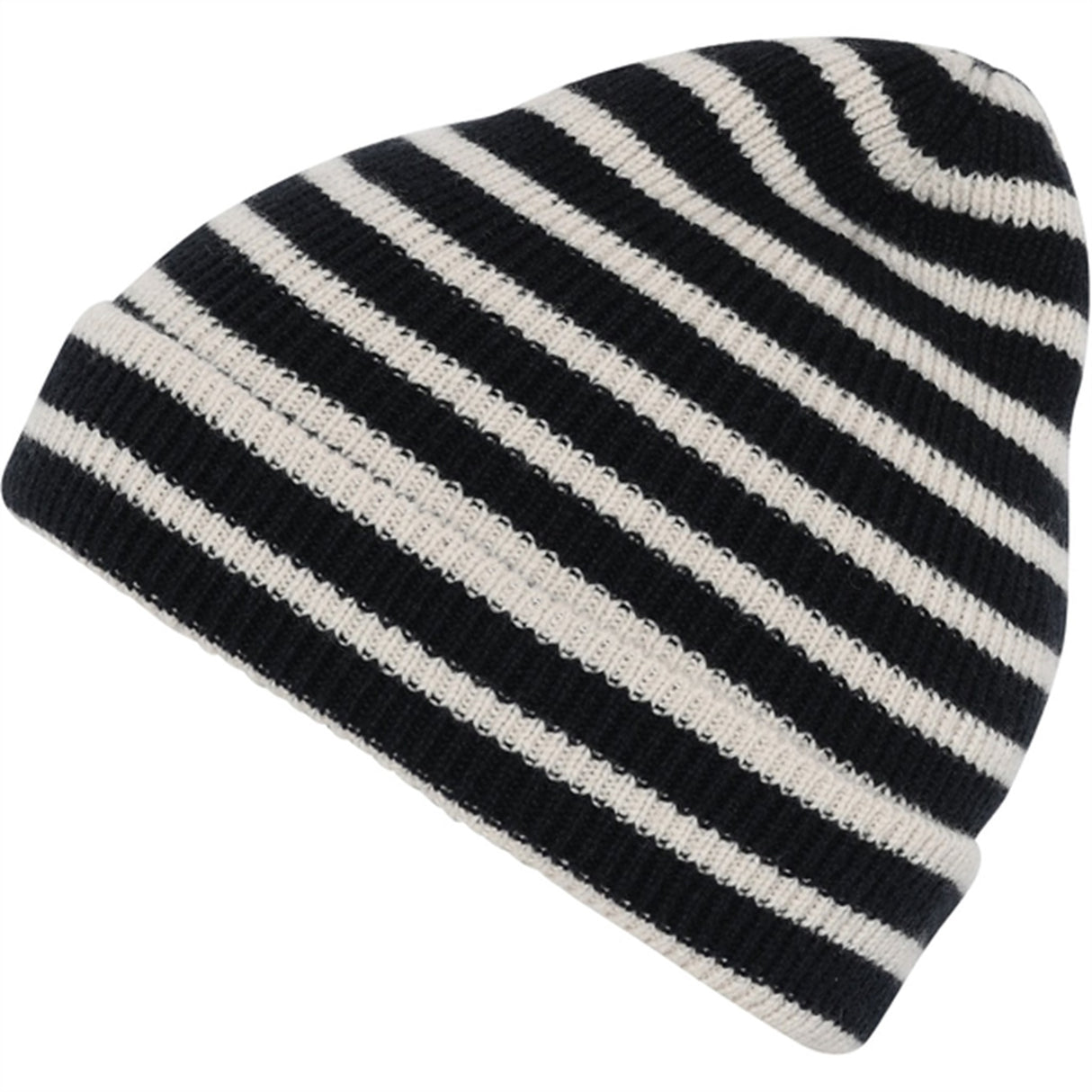 MP Danmark 97529 Bergen Ull Striped Beanie Dark Denim Melange