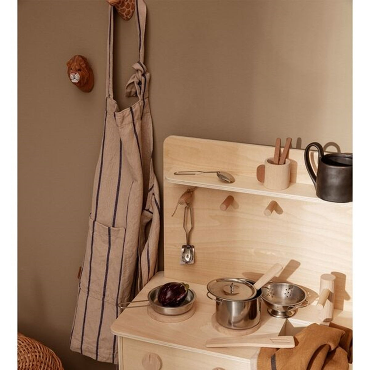 Ferm Living Kids Hale Förkläde Rose / Bright Blue