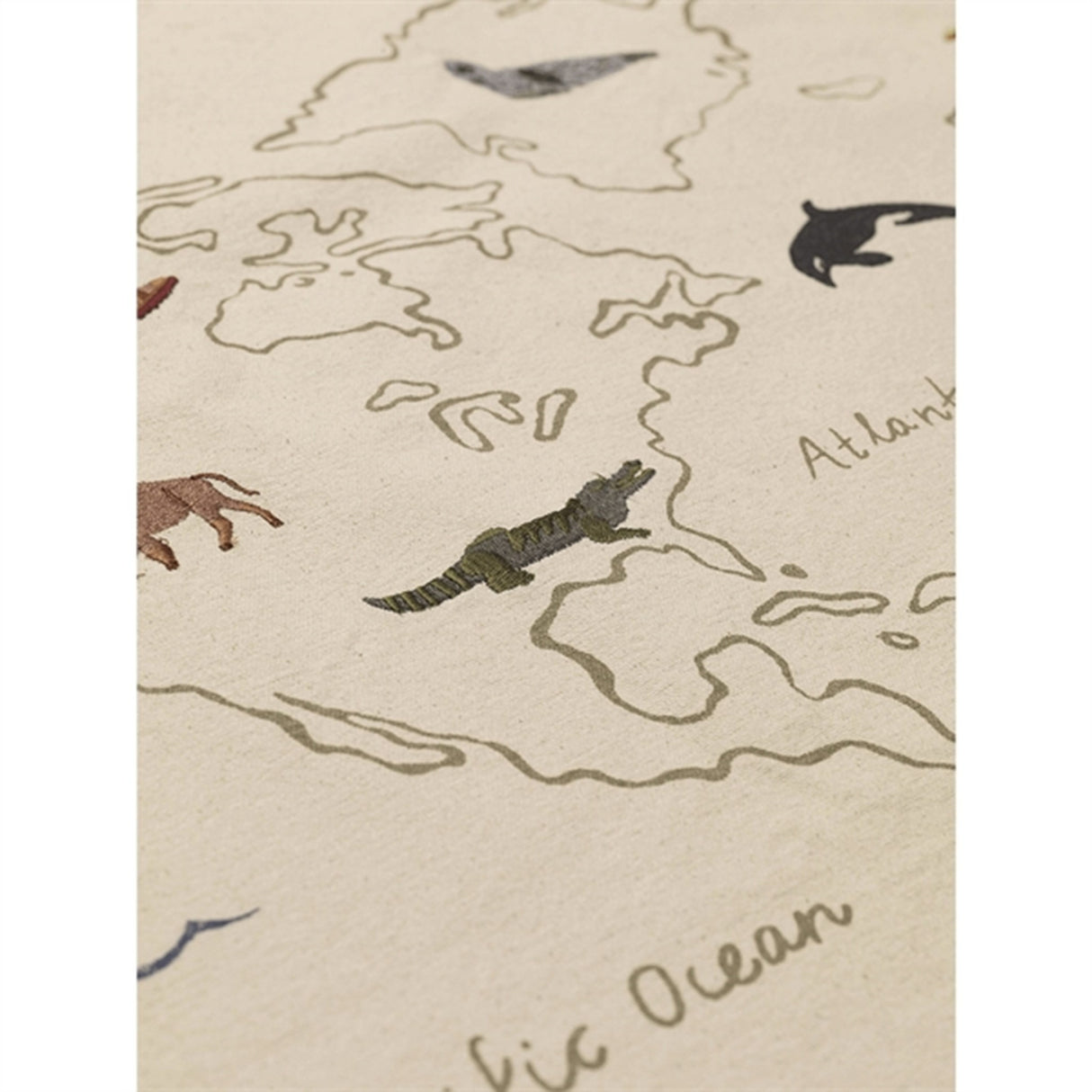 Ferm Living Värld Textil Karta Off-White