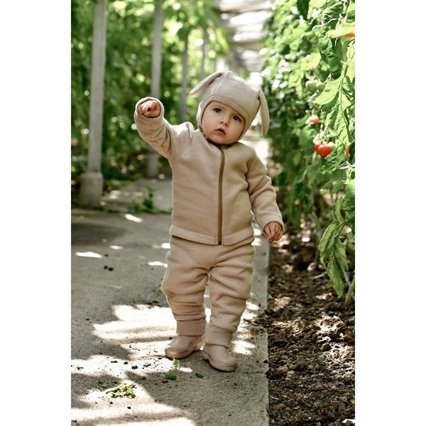 Mikk-Line Bomull Fleece Jacka Warm Taupe