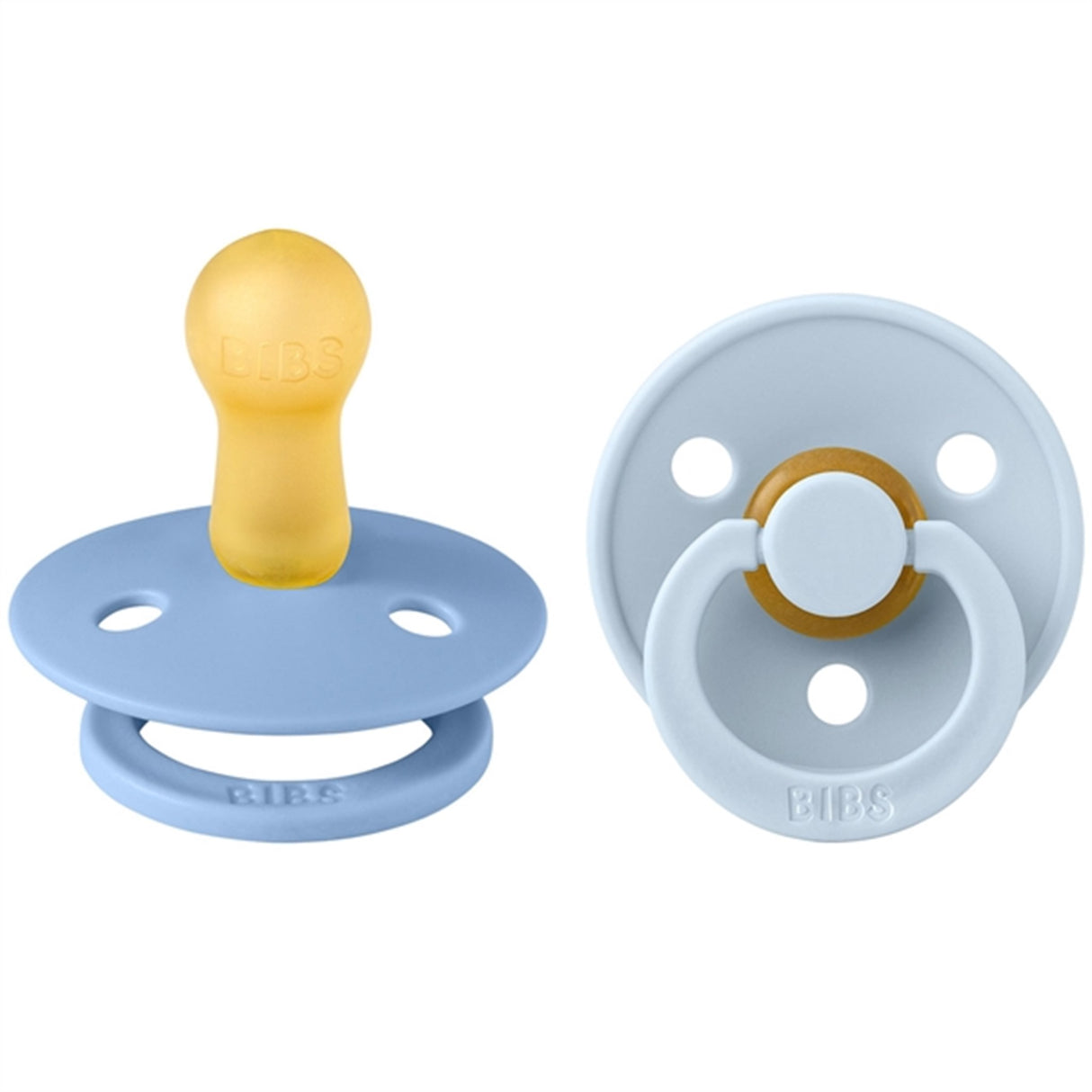 Bibs Colour Latex Napp 2-pack Sky Blue/Baby Blue