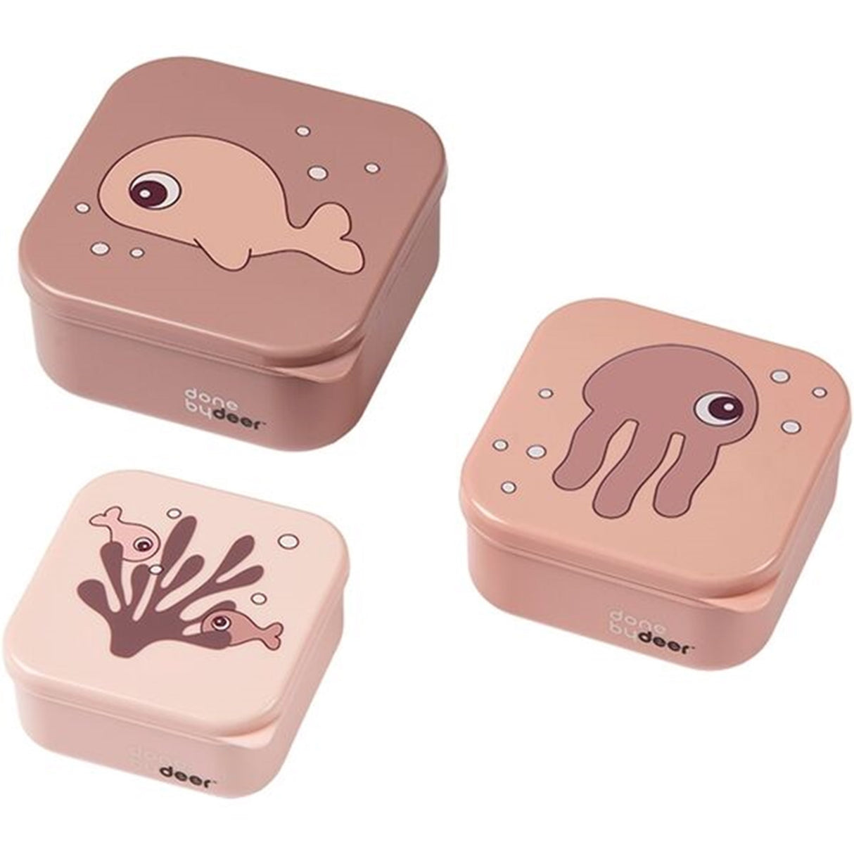 Done by Deer Snack Box set 3-pack Sea Friends Powder