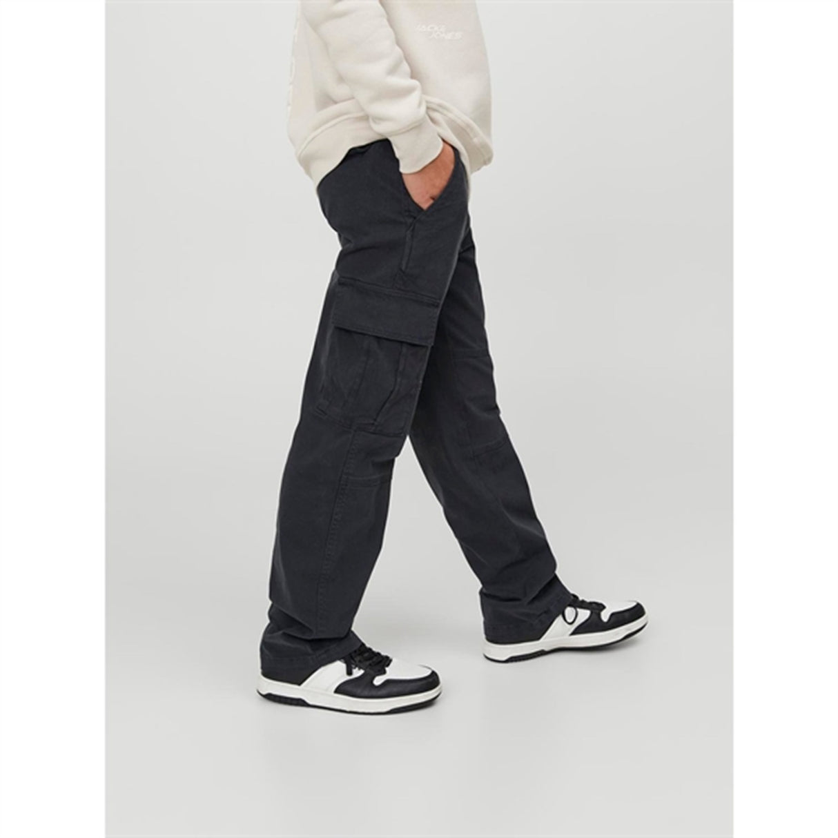 Jack & Jones Junior Black Kane Harlow Cargo Byxor Noos