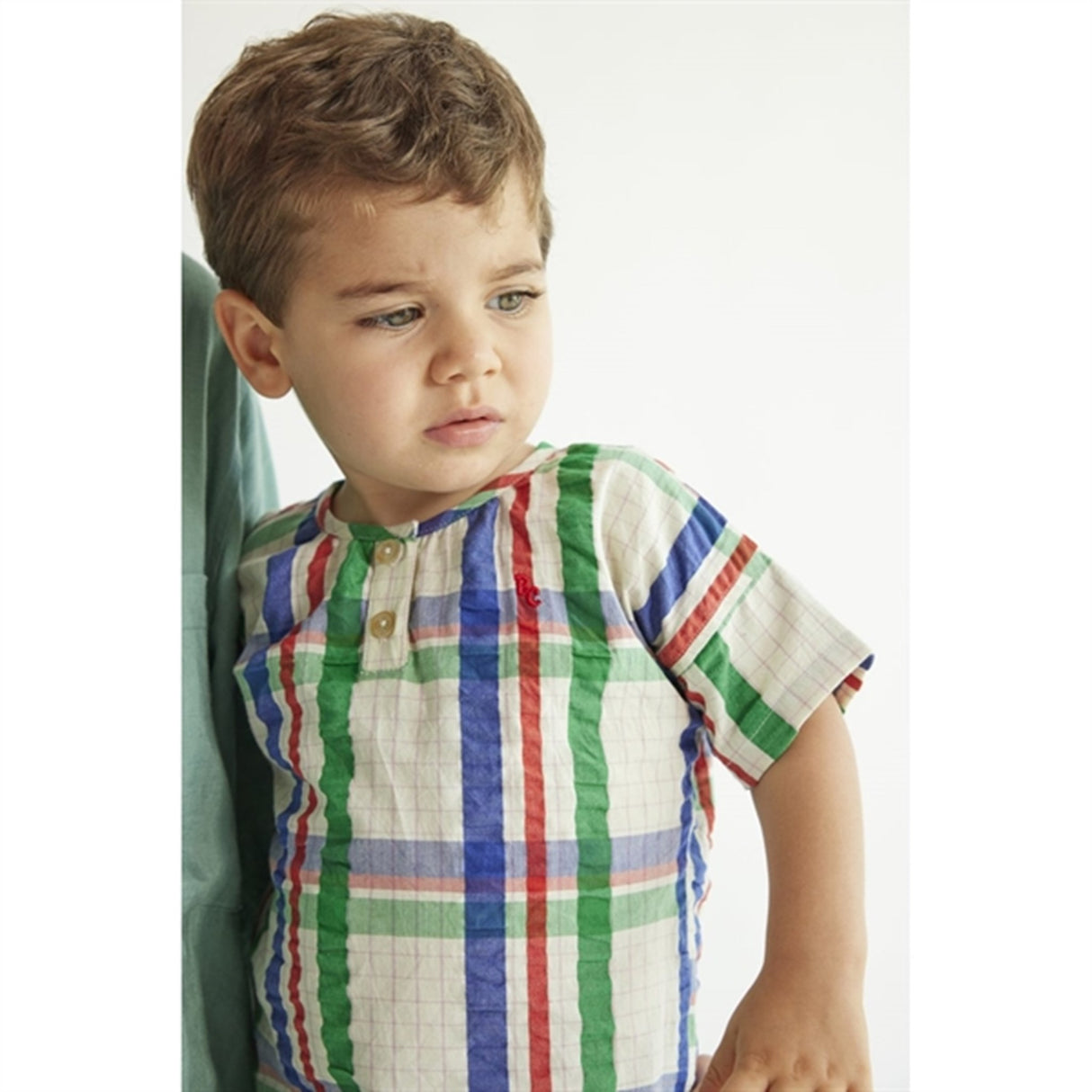 Bobo Choses Bebis Madras Checks Woven Shirt Short Sleeve Multicolor
