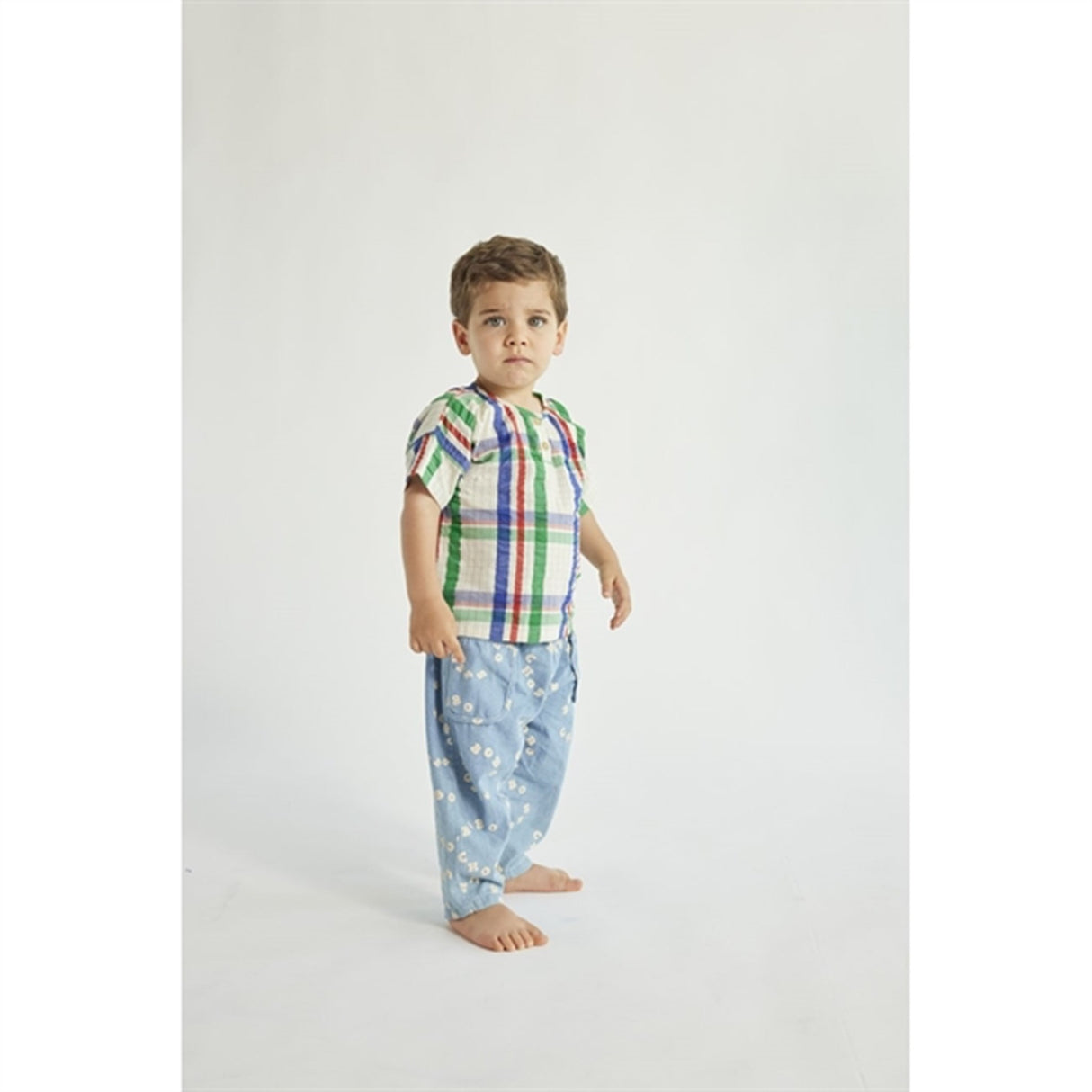 Bobo Choses Bebis Madras Checks Woven Shirt Short Sleeve Multicolor