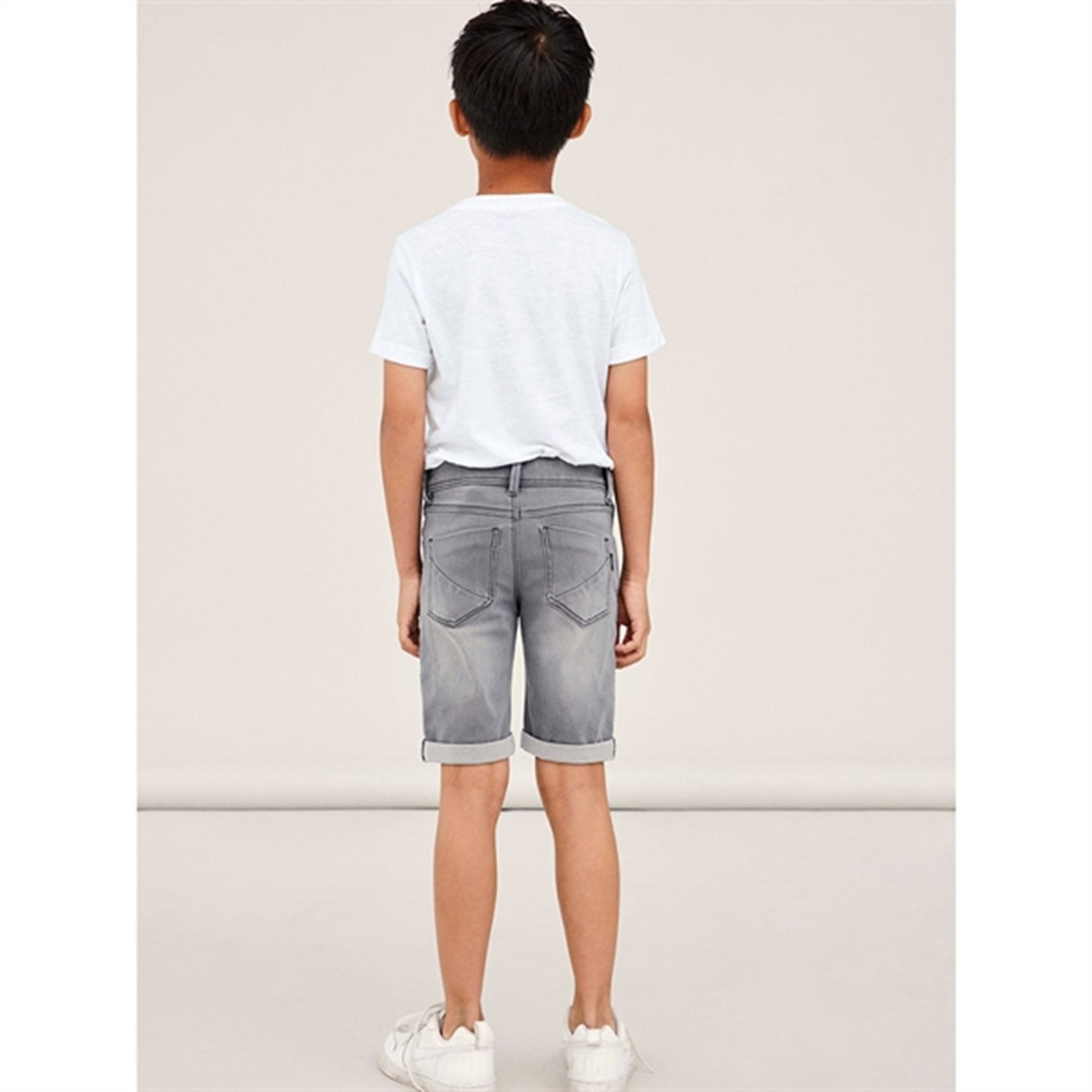 Name it Medium Grey Denim Silas Slim Denim Shorts Noos