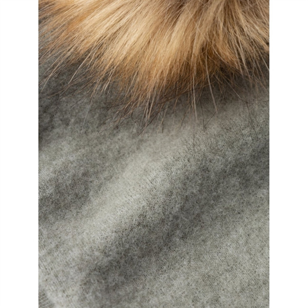 Name it Vetiver Wmino Ull Brushed Balaclava med Kvast