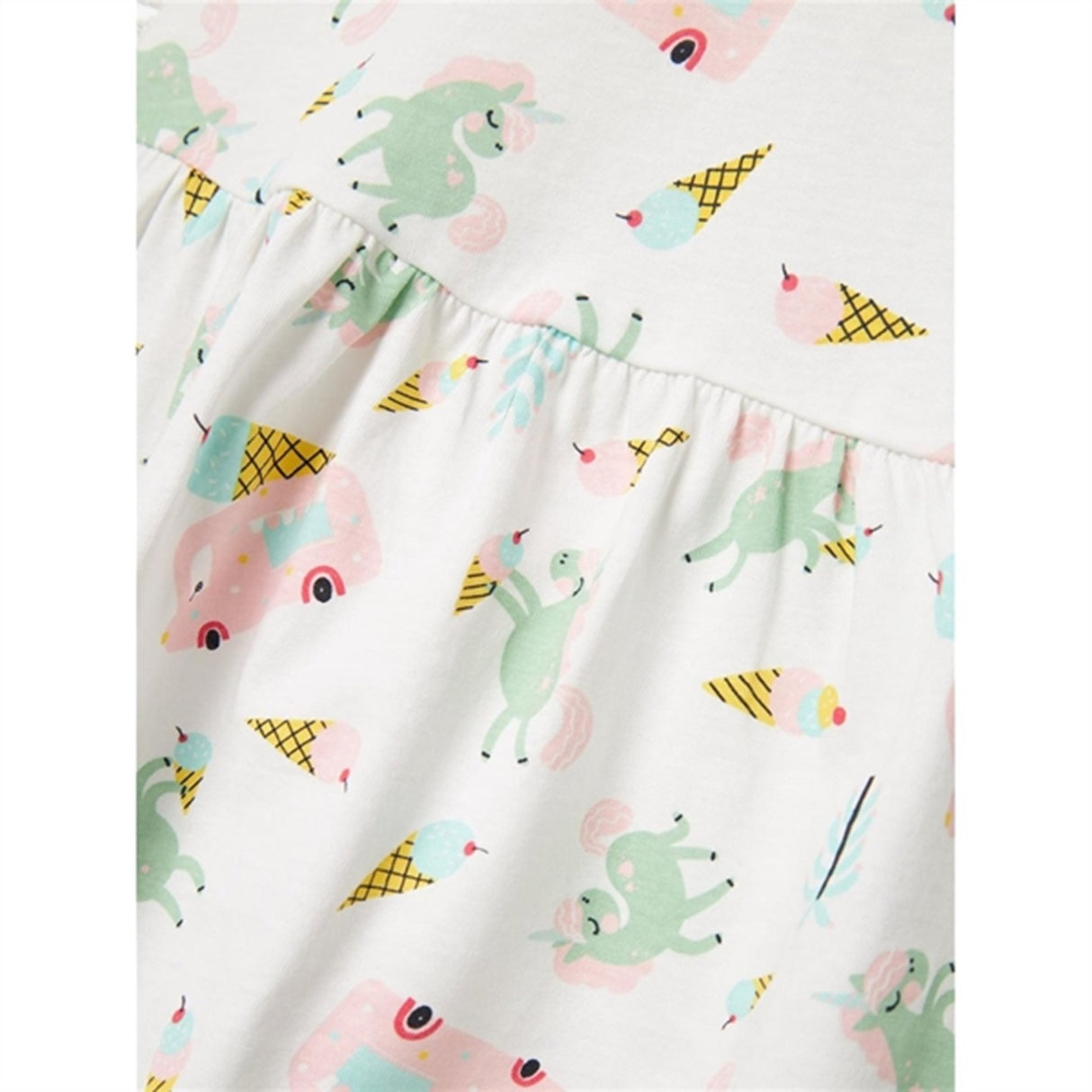 Name it Bright White Unicorn Vigga Klänning Noos