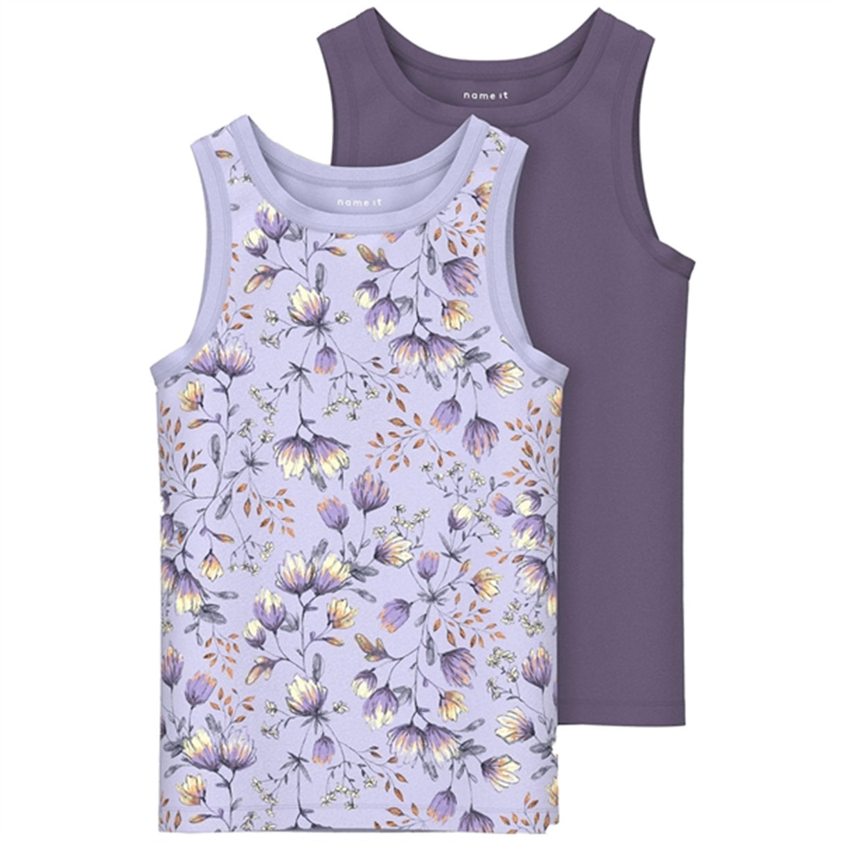 Name it Purple Heather Flower Noos Tank Topp 2-Pak