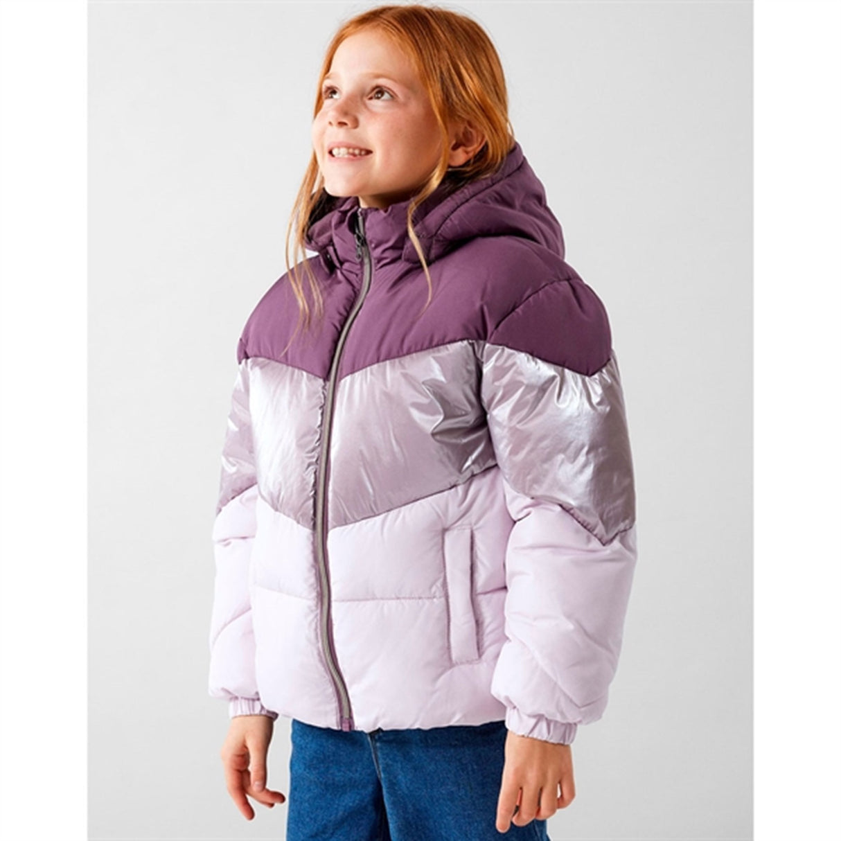 Name it Arctic Dusk Mille Puffer Jacka Block Foil Noos