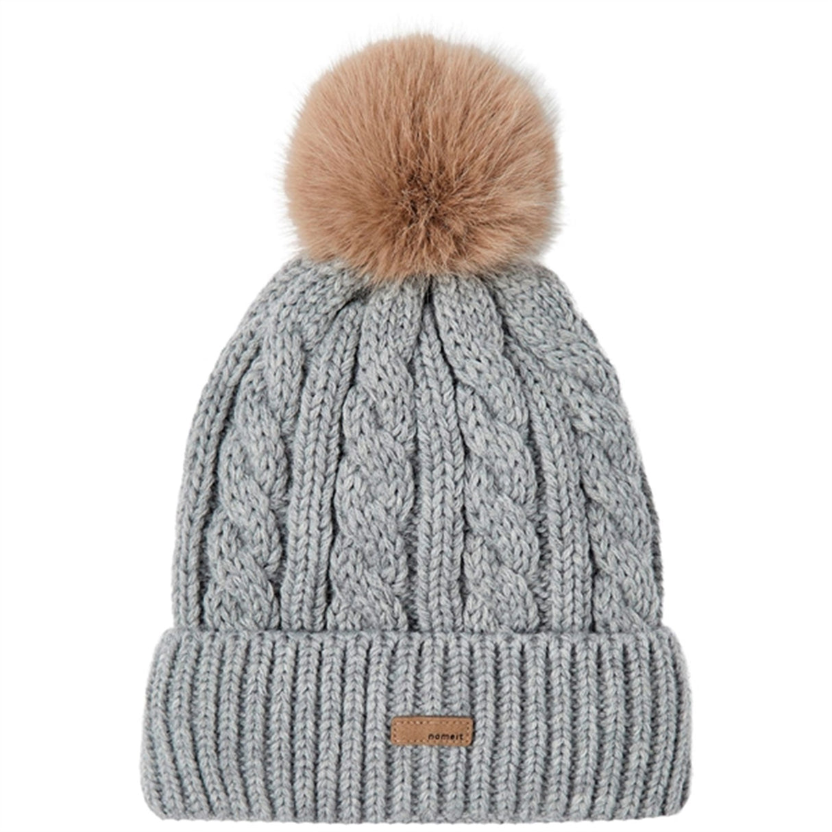 Name it Grey Melange Milo Stickat Beanie