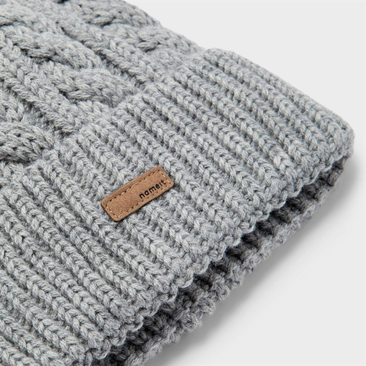 Name it Grey Melange Milo Stickat Beanie