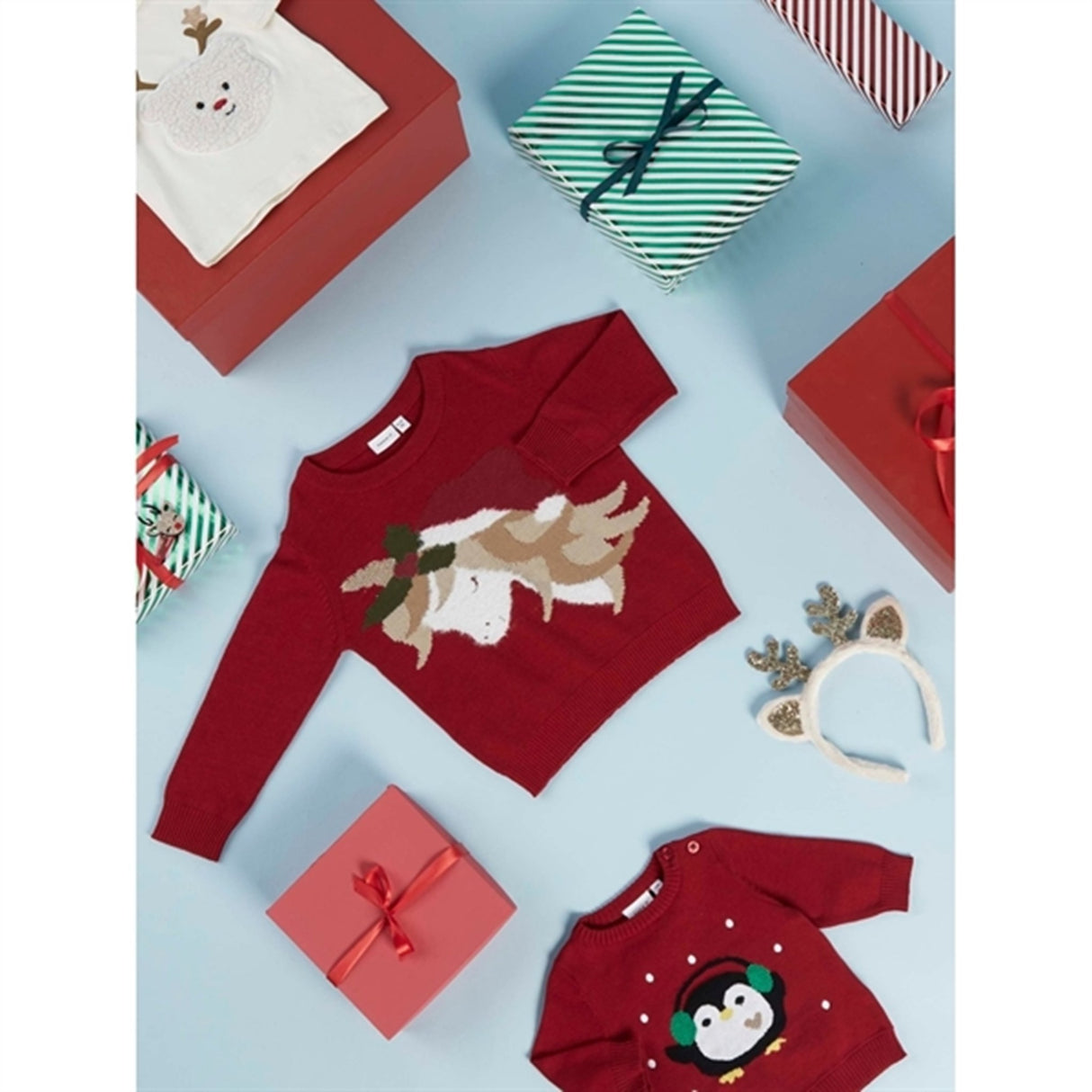 Name it Jester Red Roullo Stickad Tröja