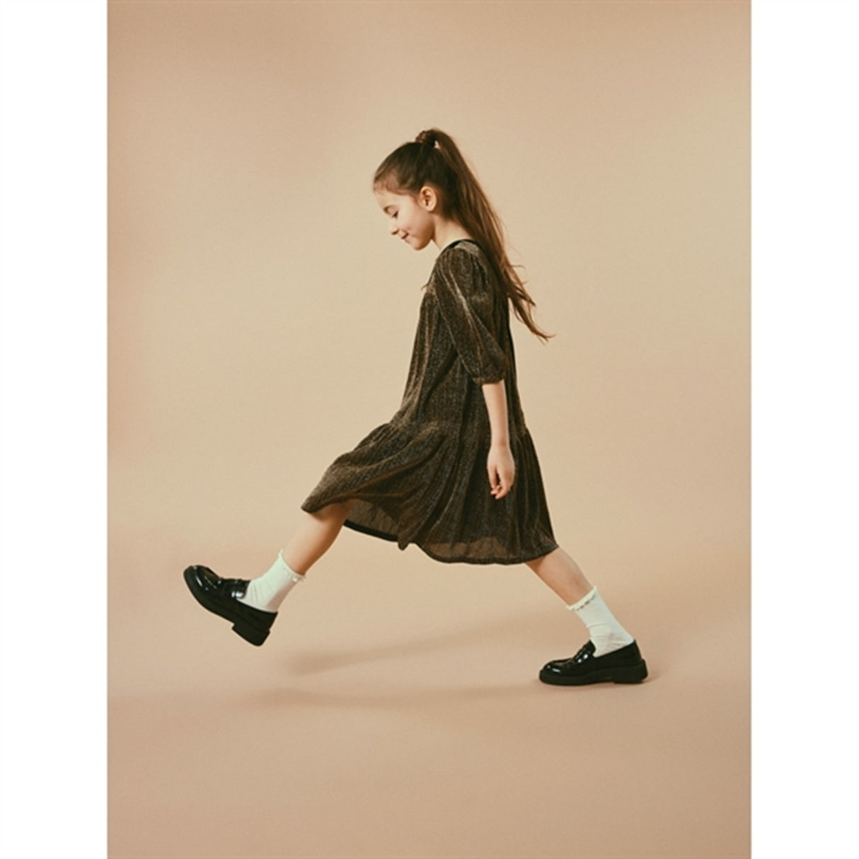 Name it Gold Colour Risilk Klänning