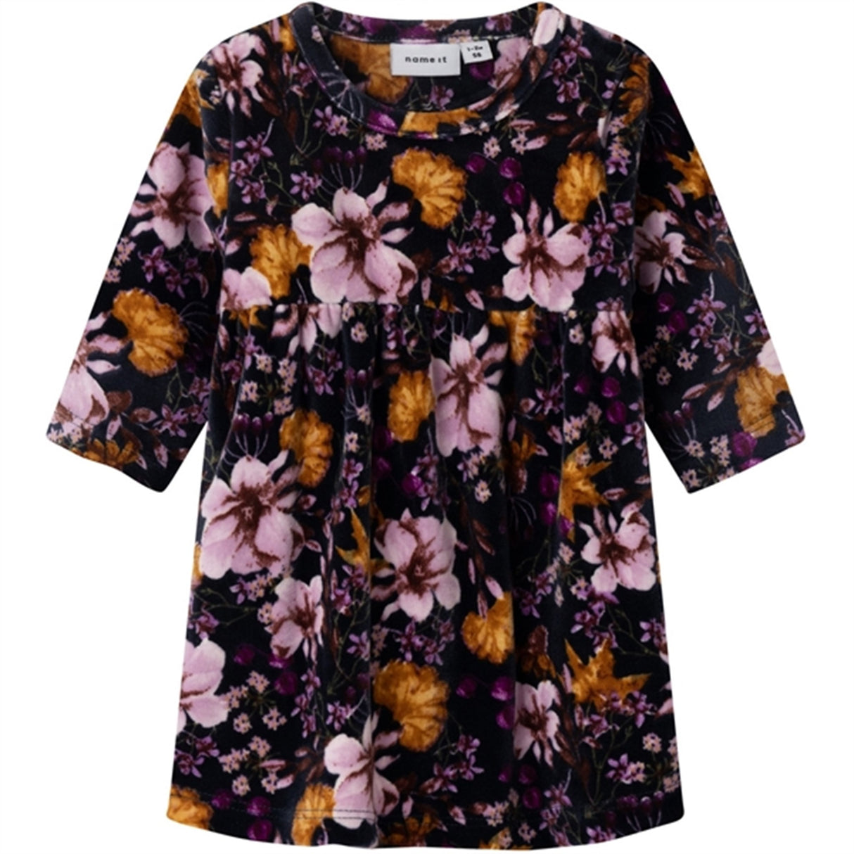 Name it India Ink Restanne Velour Klänning