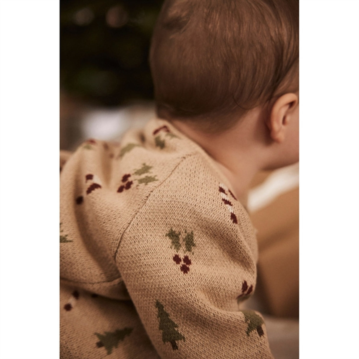 Lil'Atelier Warm Sand Melange Lamao Stickat Cardigan