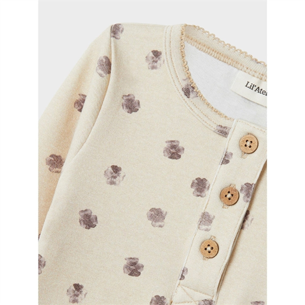 Lil'Atelier Fog Flower Gaya Slim Tröja