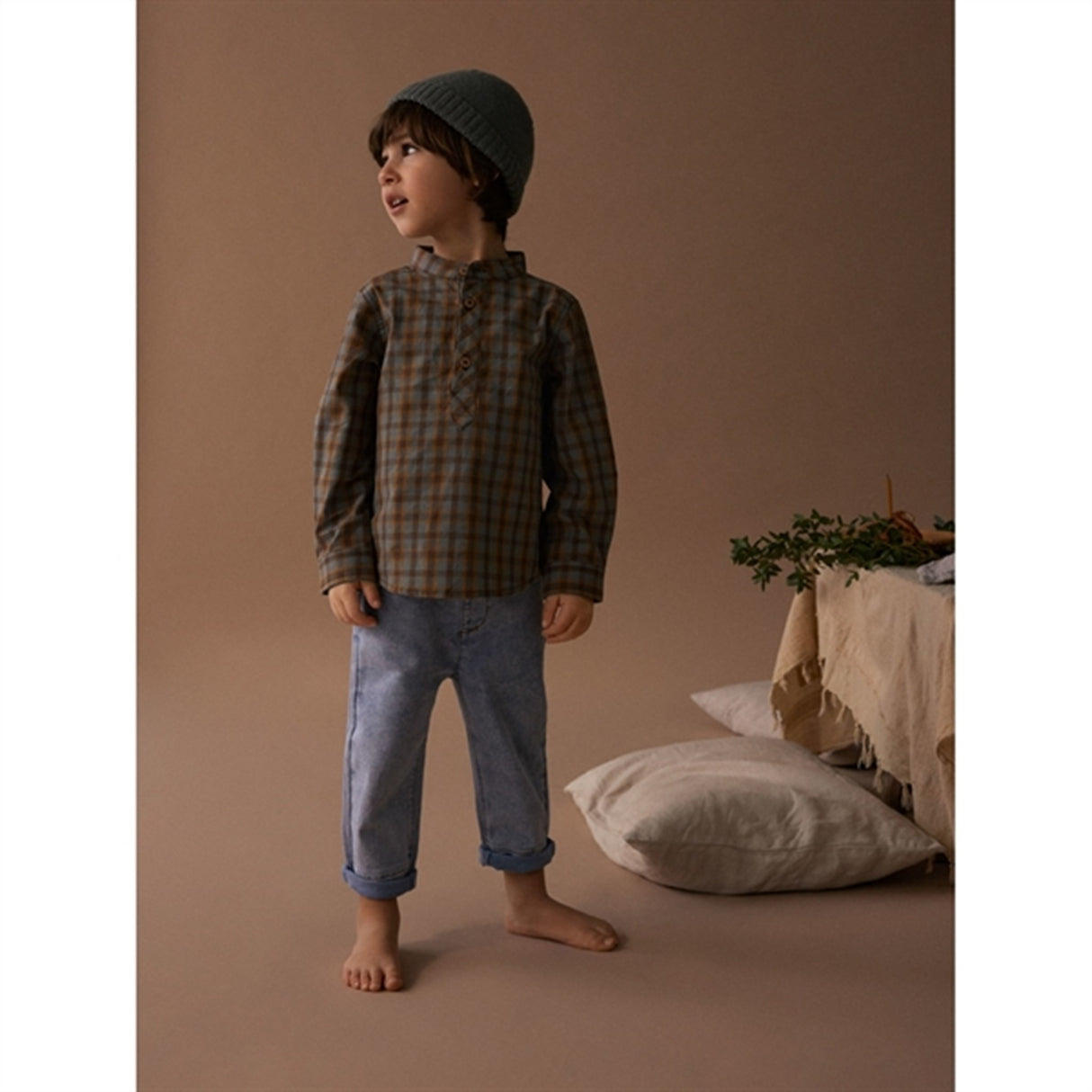 Lil'Atelier Agave Green Teo Loose Skjorta