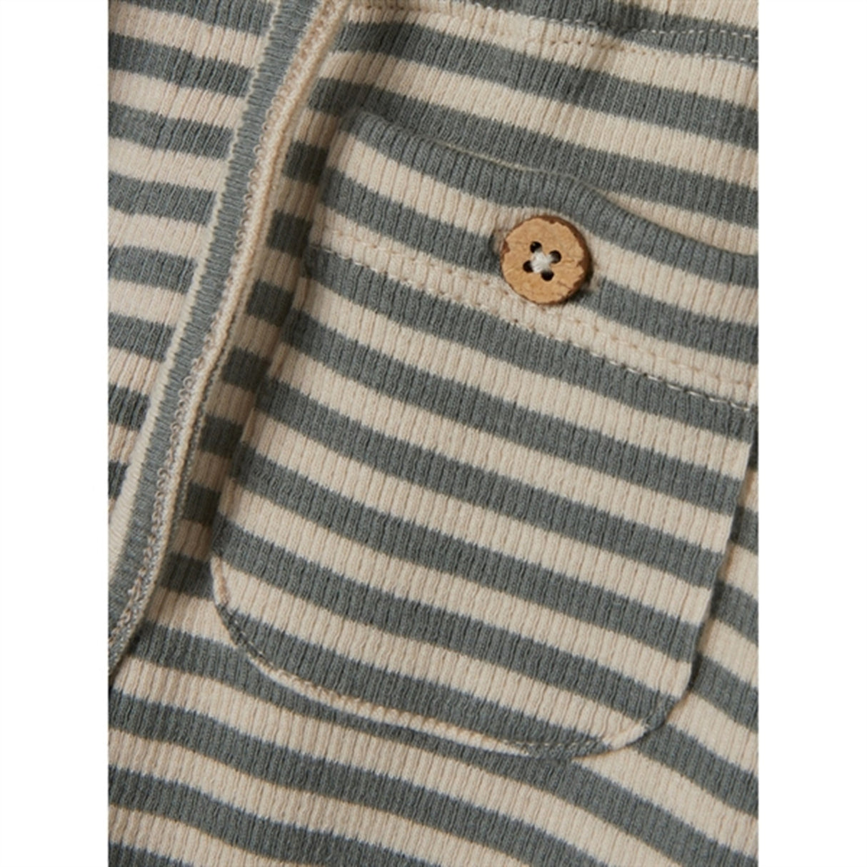 Lil'Atelier Fog Agave Green Stripes Gago Loose Byxor Noos