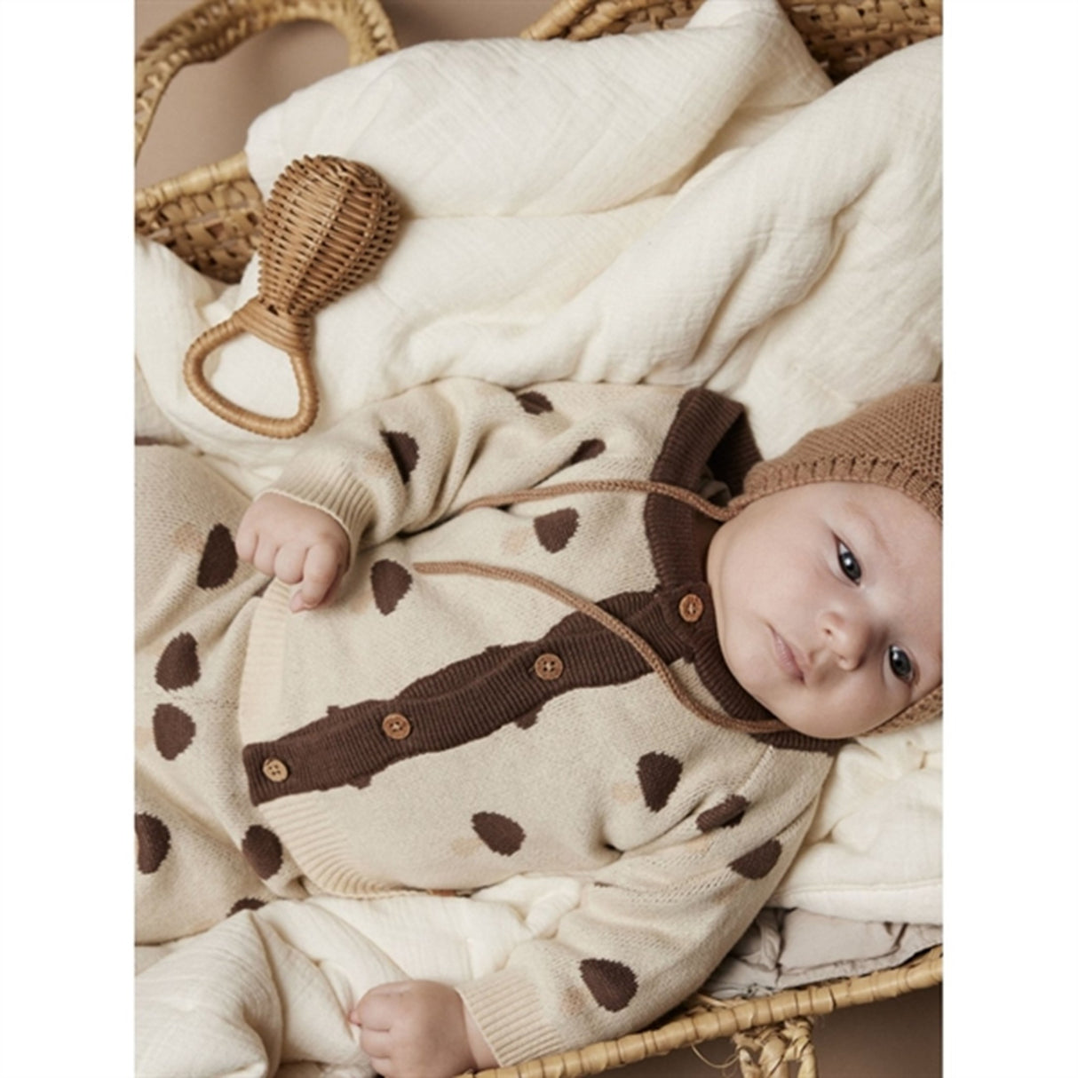 Lil'Atelier Wood Ash Saran Stickat Cardigan