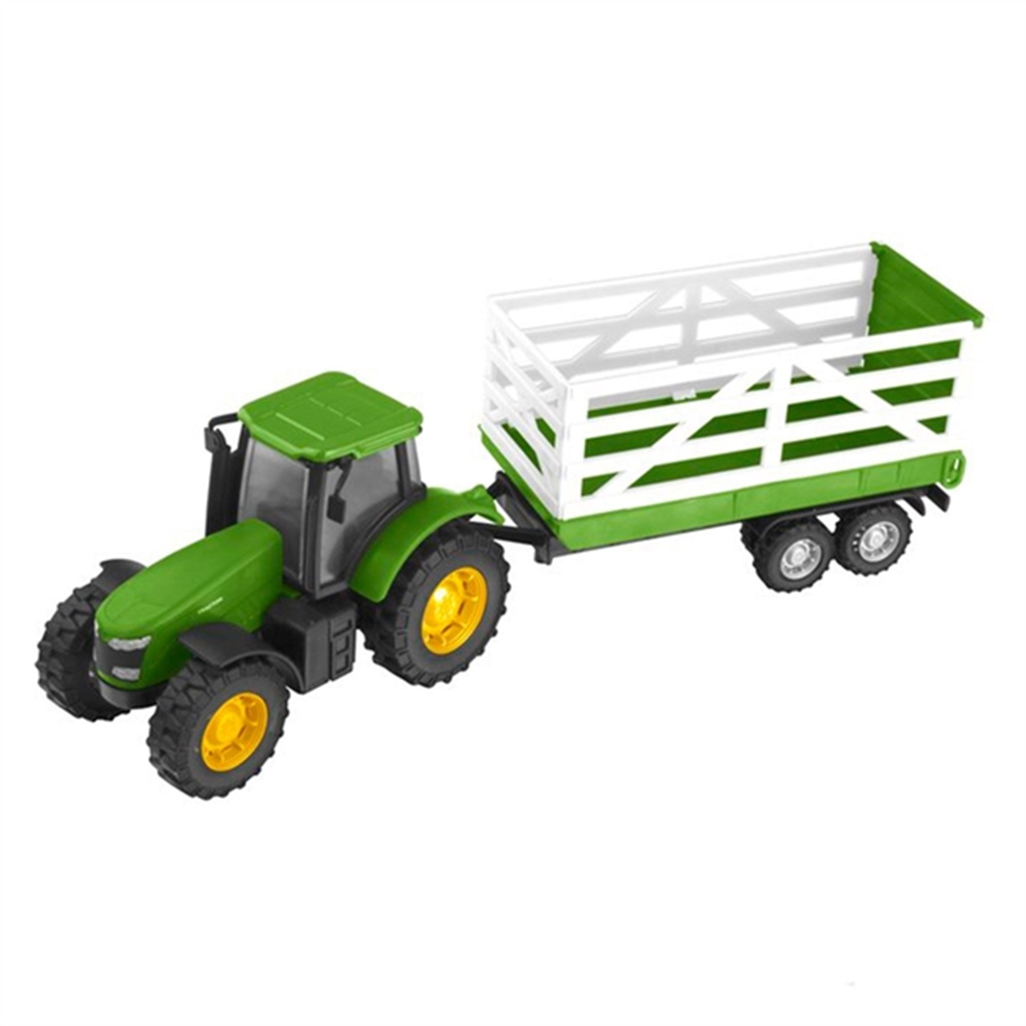 Teamsterz Tractor och Trailer Grön Bur