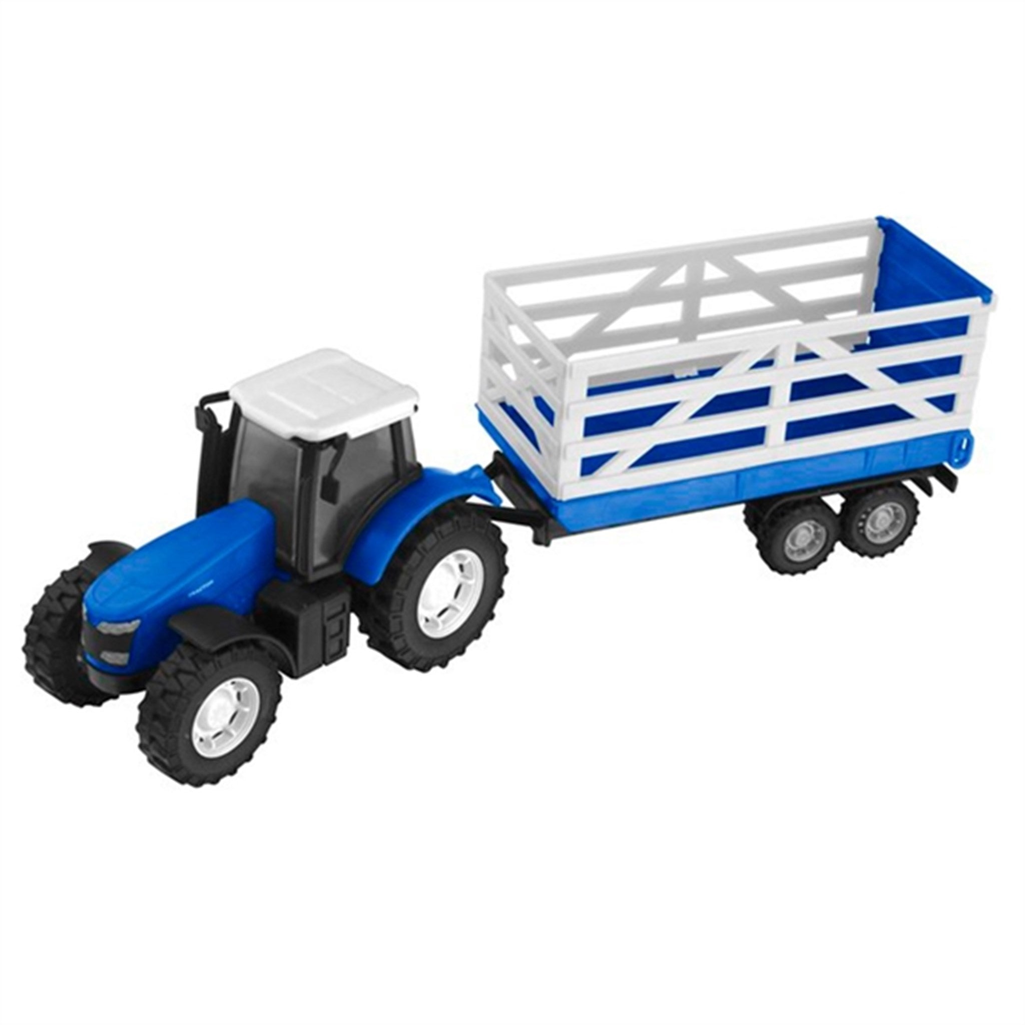 Teamsterz Tractor och Trailer Blå Bur