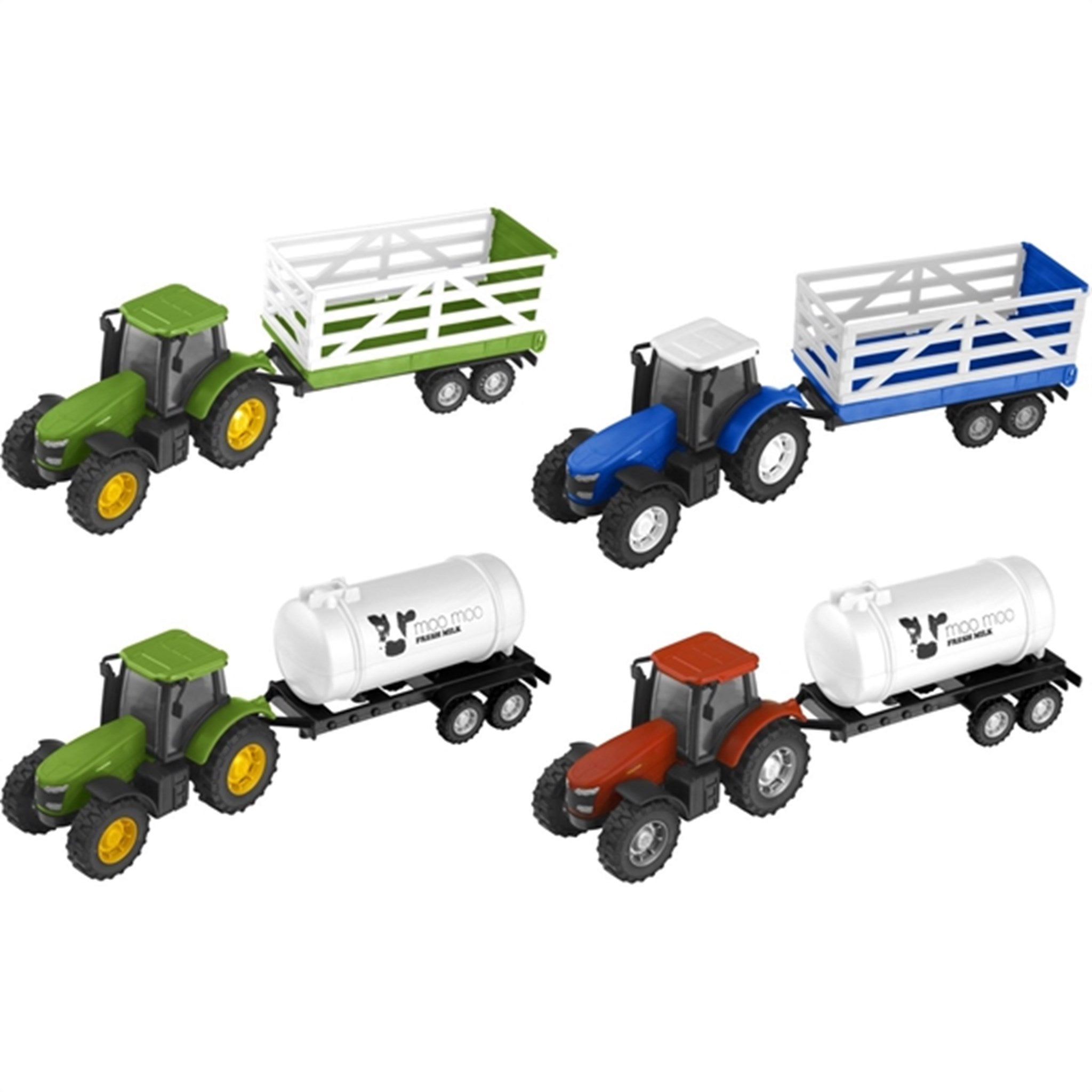 Teamsterz Tractor och Trailer Blå Bur 2