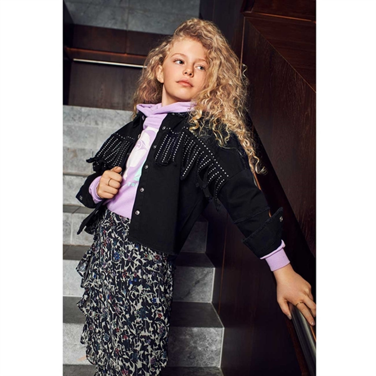 Kids ONLY Black Frynse Skjorta Woxer