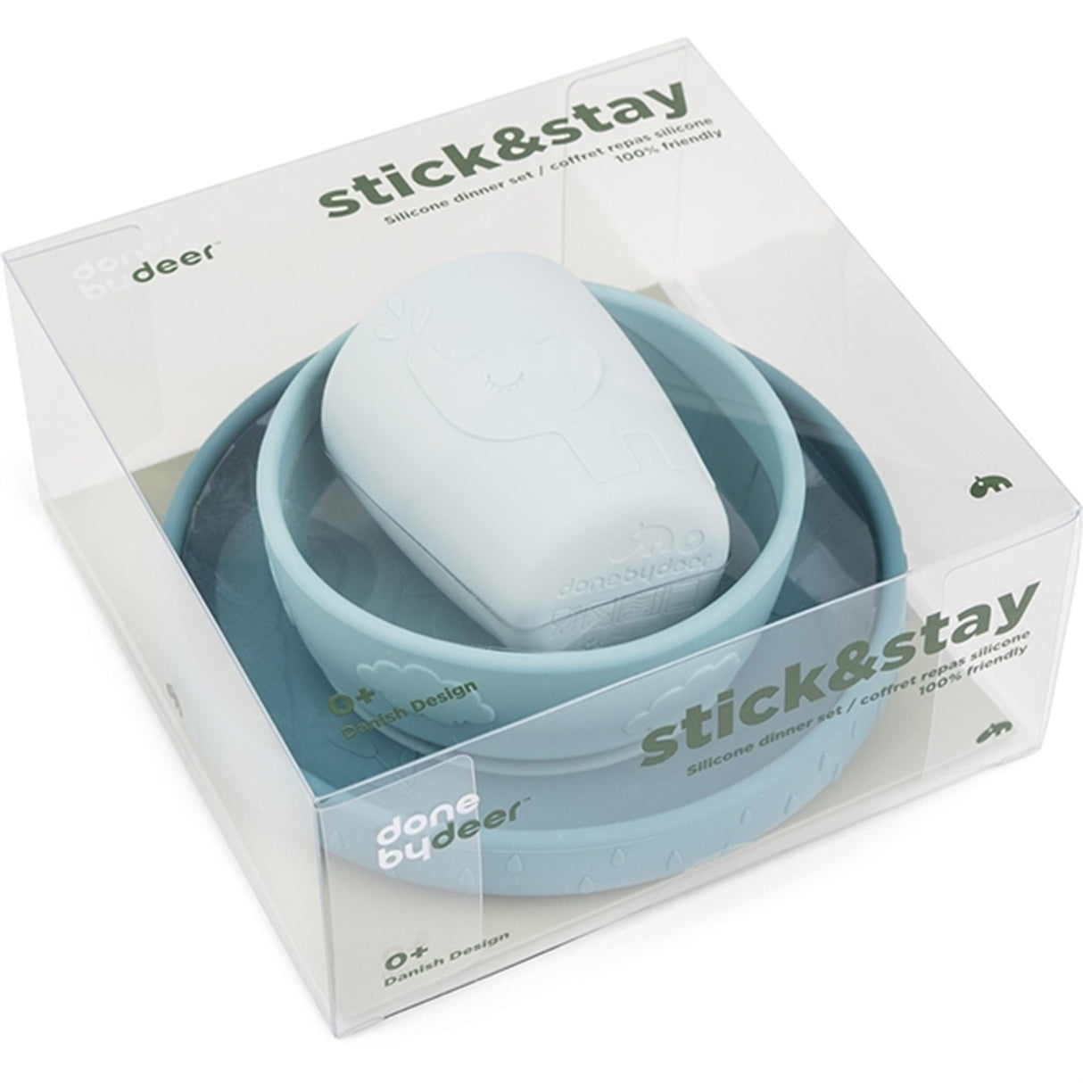 Done by Deer Stick&Stay Matsalsset Deer Friends Blå