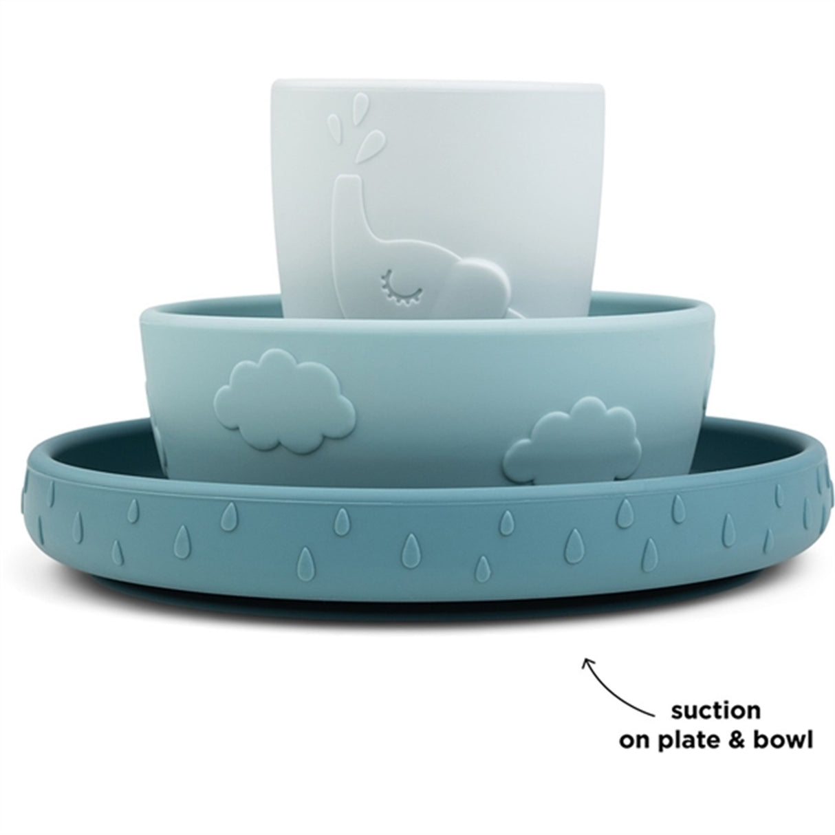 Done by Deer Stick&Stay Matsalsset Deer Friends Blå