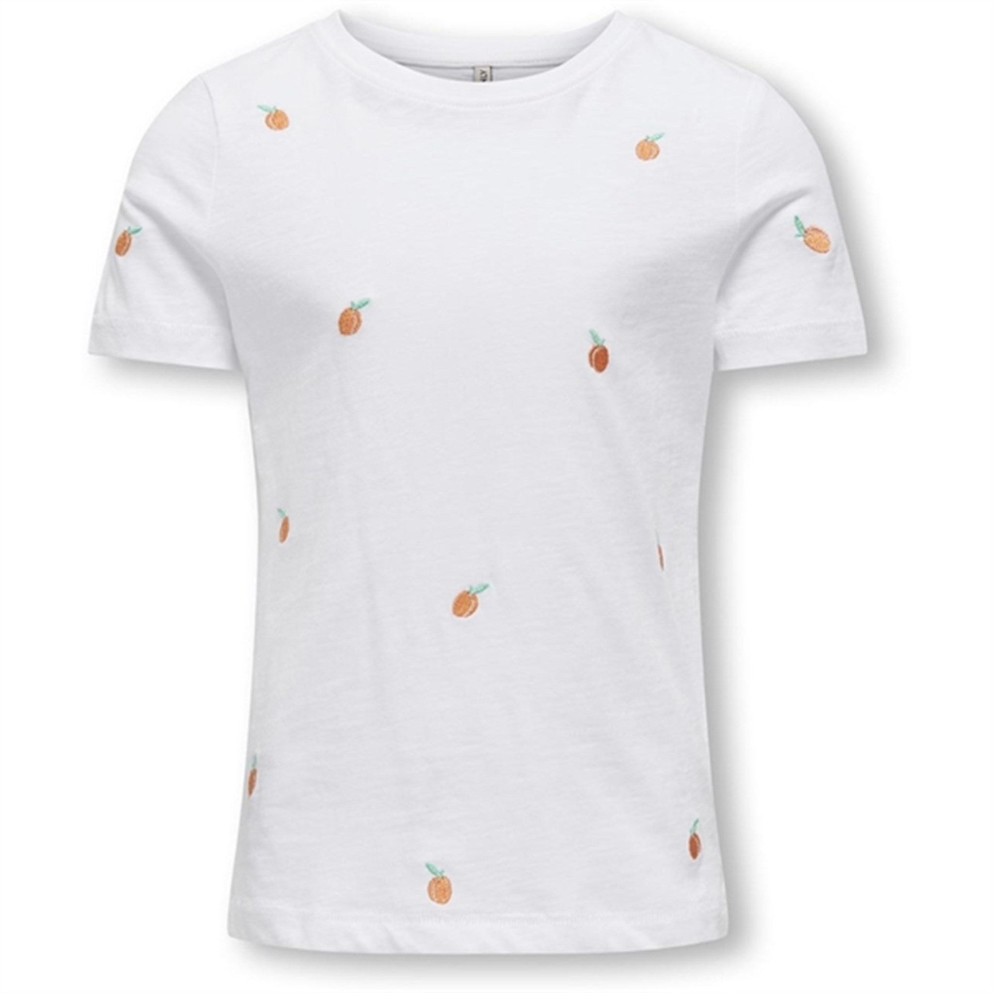 Kids ONLY Bright White Peach Ketty T-Shirt