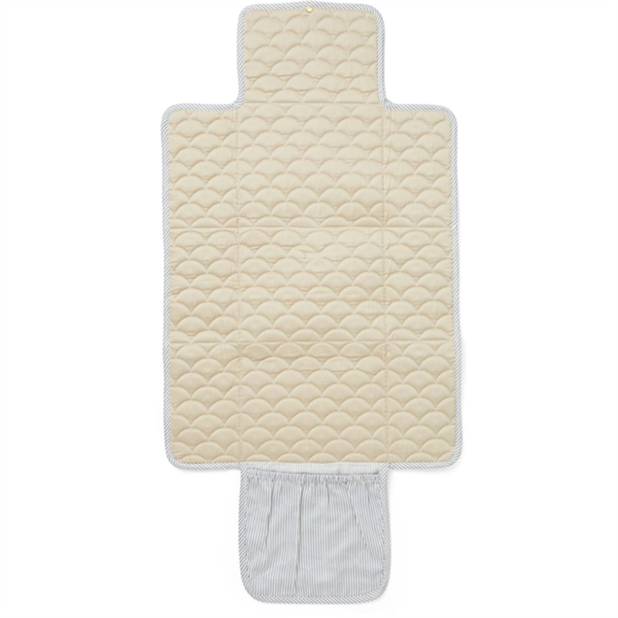 Cam Cam Copenhagen Quiltet Skötmatta Classic Stripes Blue, Praline