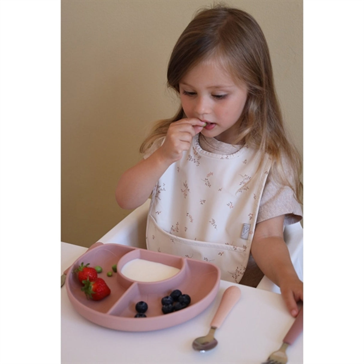 Cam Cam Copenhagen Flower Dividerat Tallrik Dusty Rose