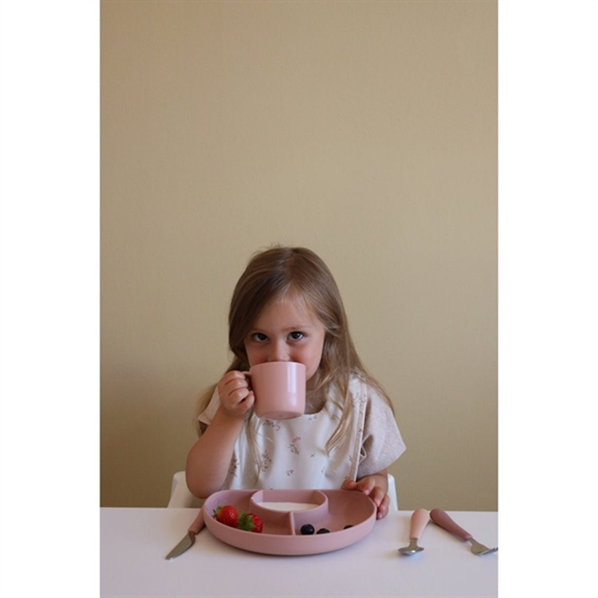 Cam Cam Copenhagen Flower Dividerat Tallrik Dusty Rose